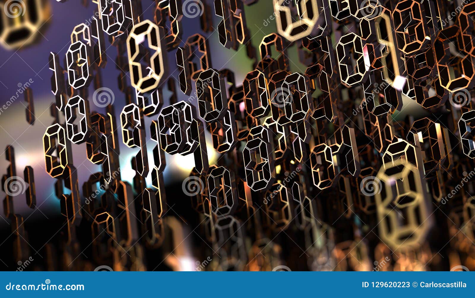 Abstract 3d Background,Binary Language and Virtual Matrix Concept Stock ...