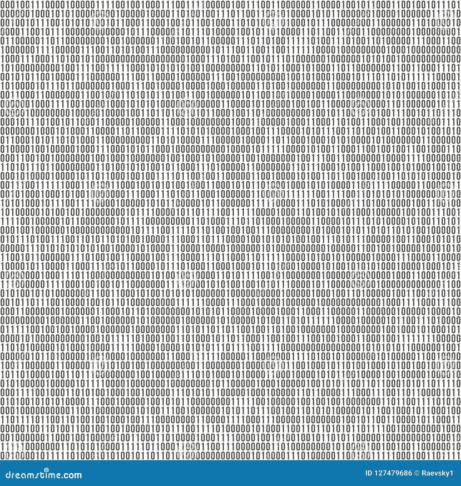 Binary Code Vector Background With Numbers One And Zero. Seamless ...