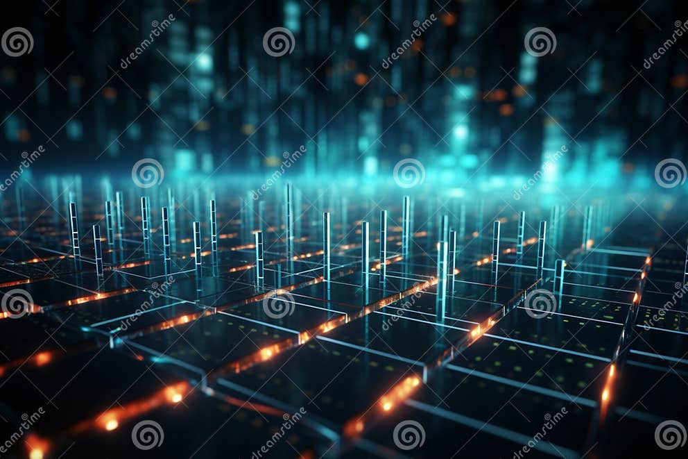 Binary Code Waves Depict Data Flow Digital Security in Internet ...