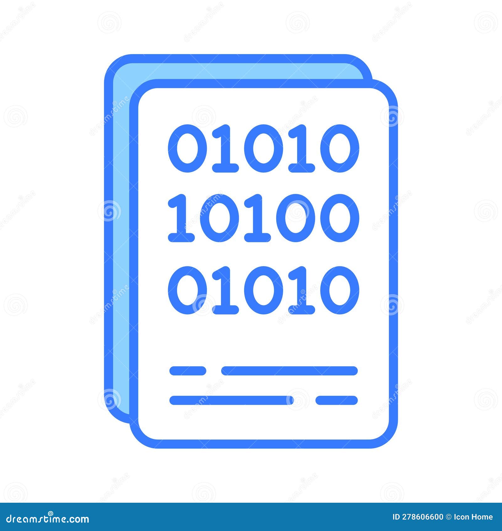 Binary Coding on Sheet Showing Vector of Binary Coding in Modern Style