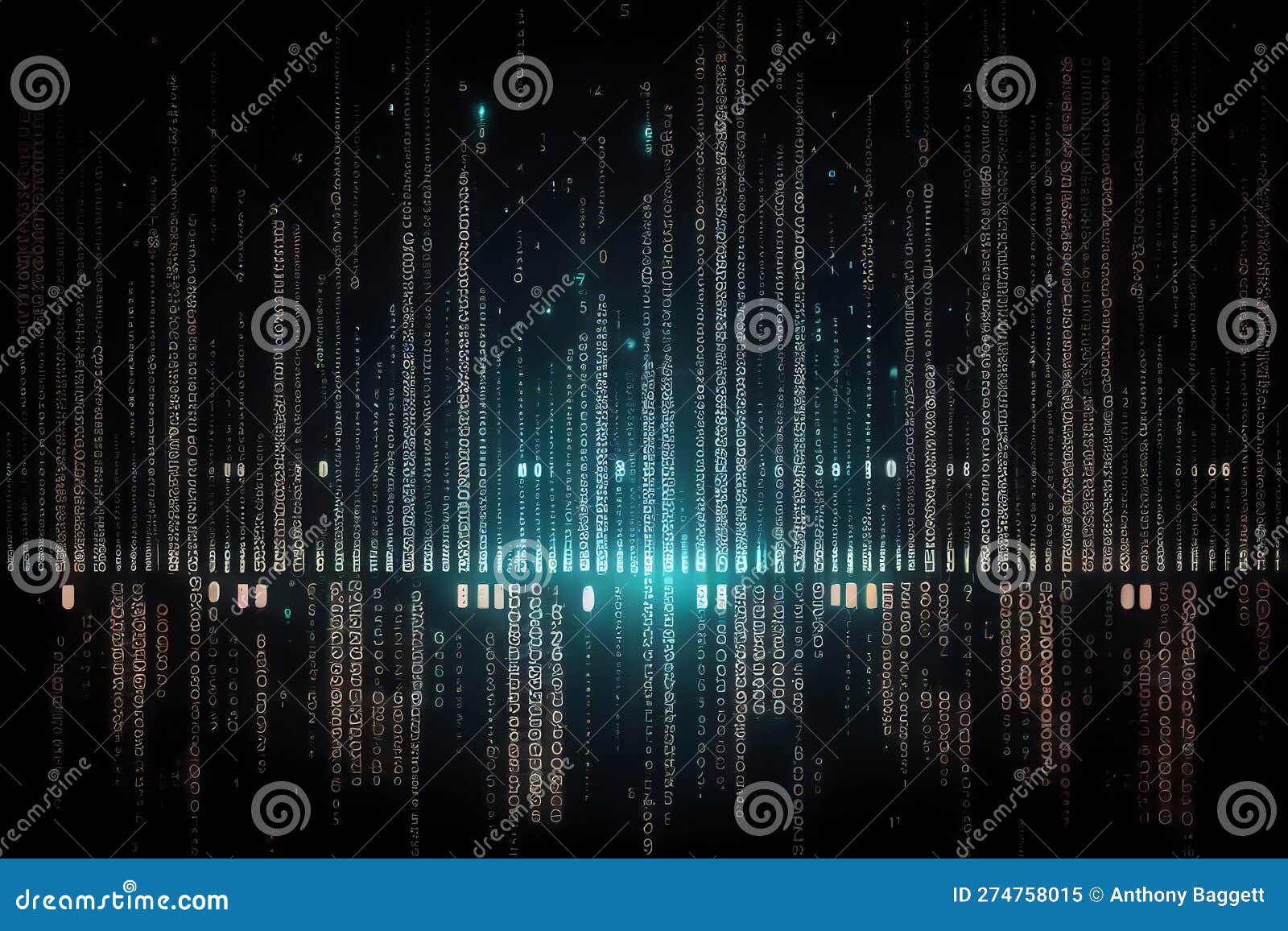 binary computer matrix code data stream