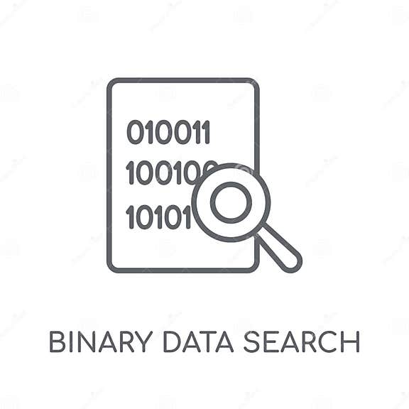 Binary Data Search Linear Icon. Modern Outline Binary Data Searc Stock ...