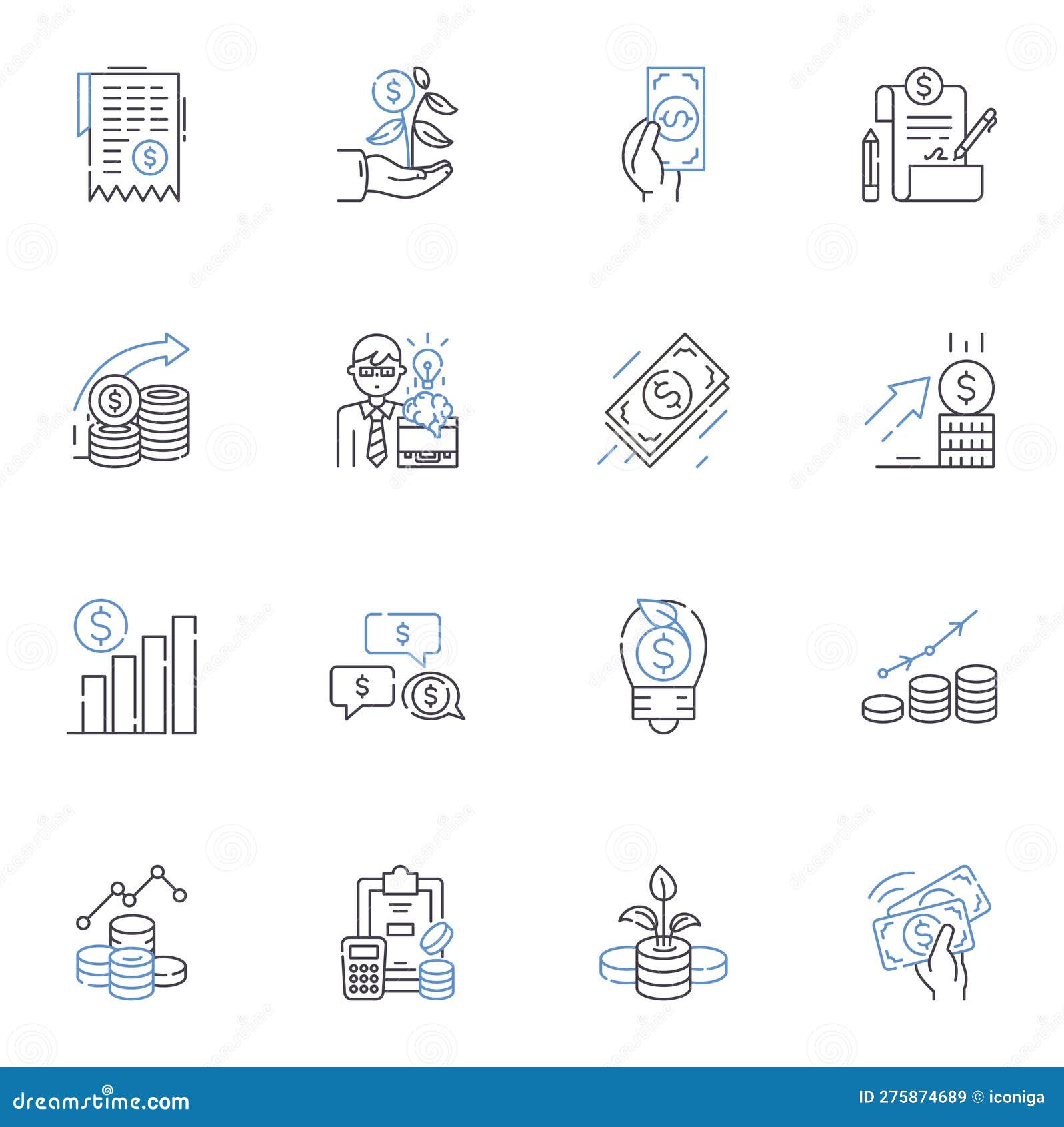 Binary Management Line Icons Collection. Encoding, Bitwise, Digital ...