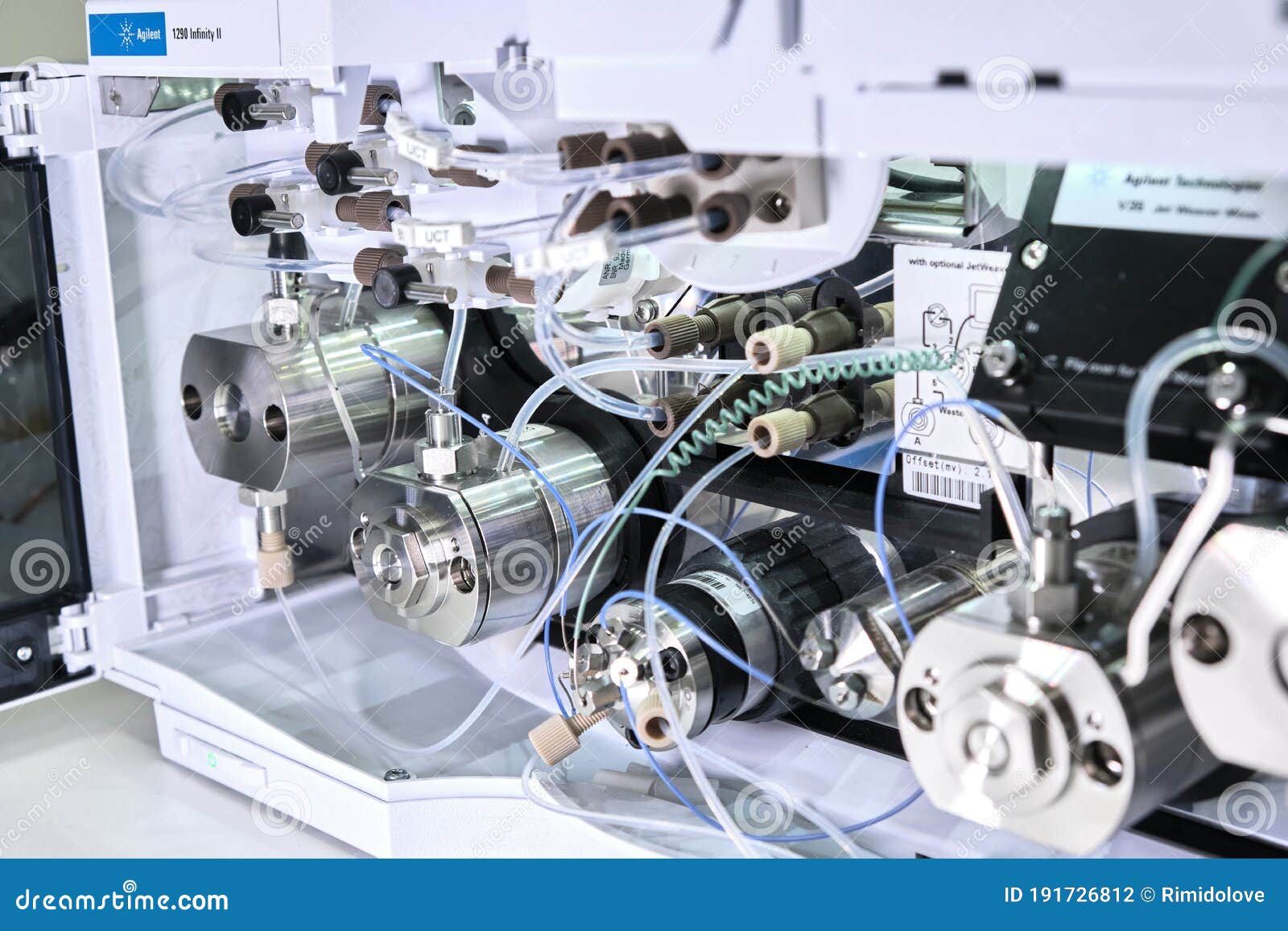 Binary Pump in HPLC System. High Performance Liquid Chromatography at