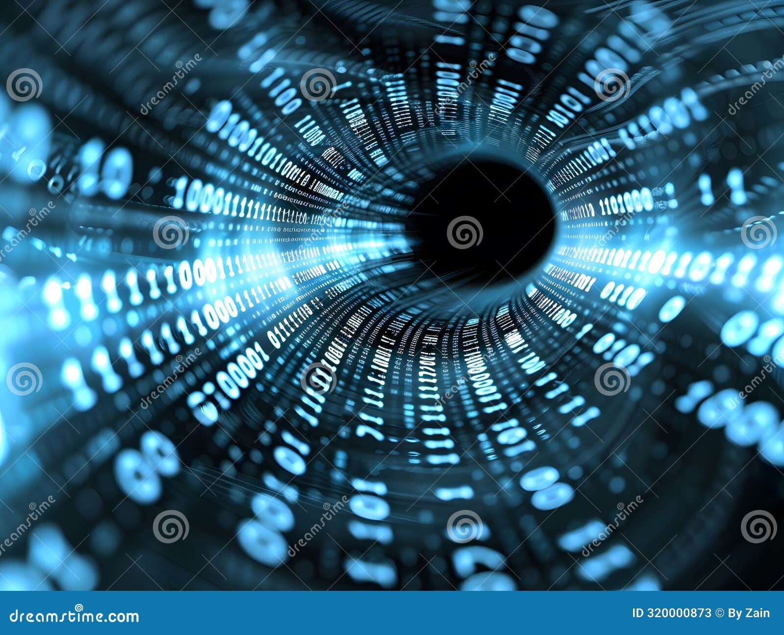 Binary Stream or Code Tunnel Background , Data Flow, Charts with ...