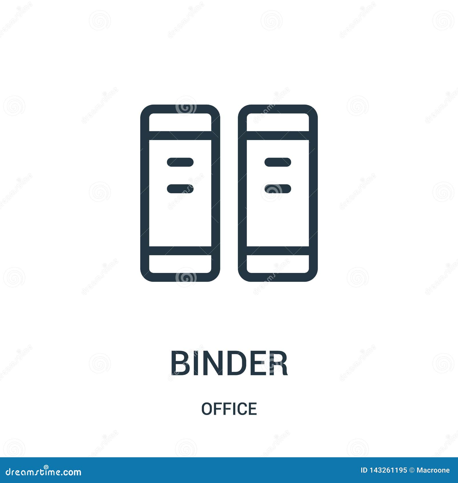 Binder Icon Vector from Office Collection. Thin Line Binder Outline