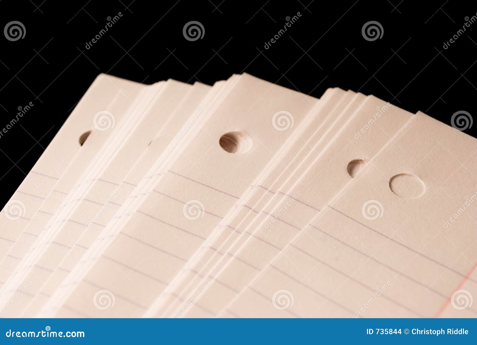 Binder Paper stock photo. Image of lined, files, office 735844