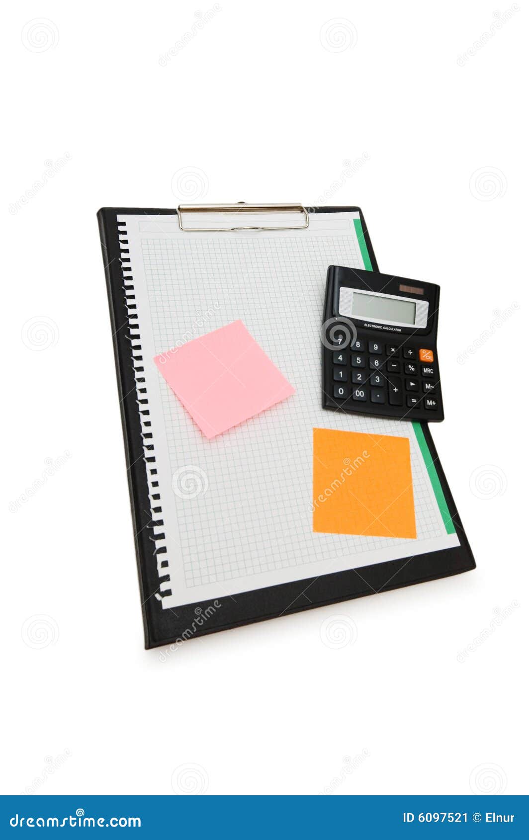 Binder with postit notes stock image. Image of board 6097521