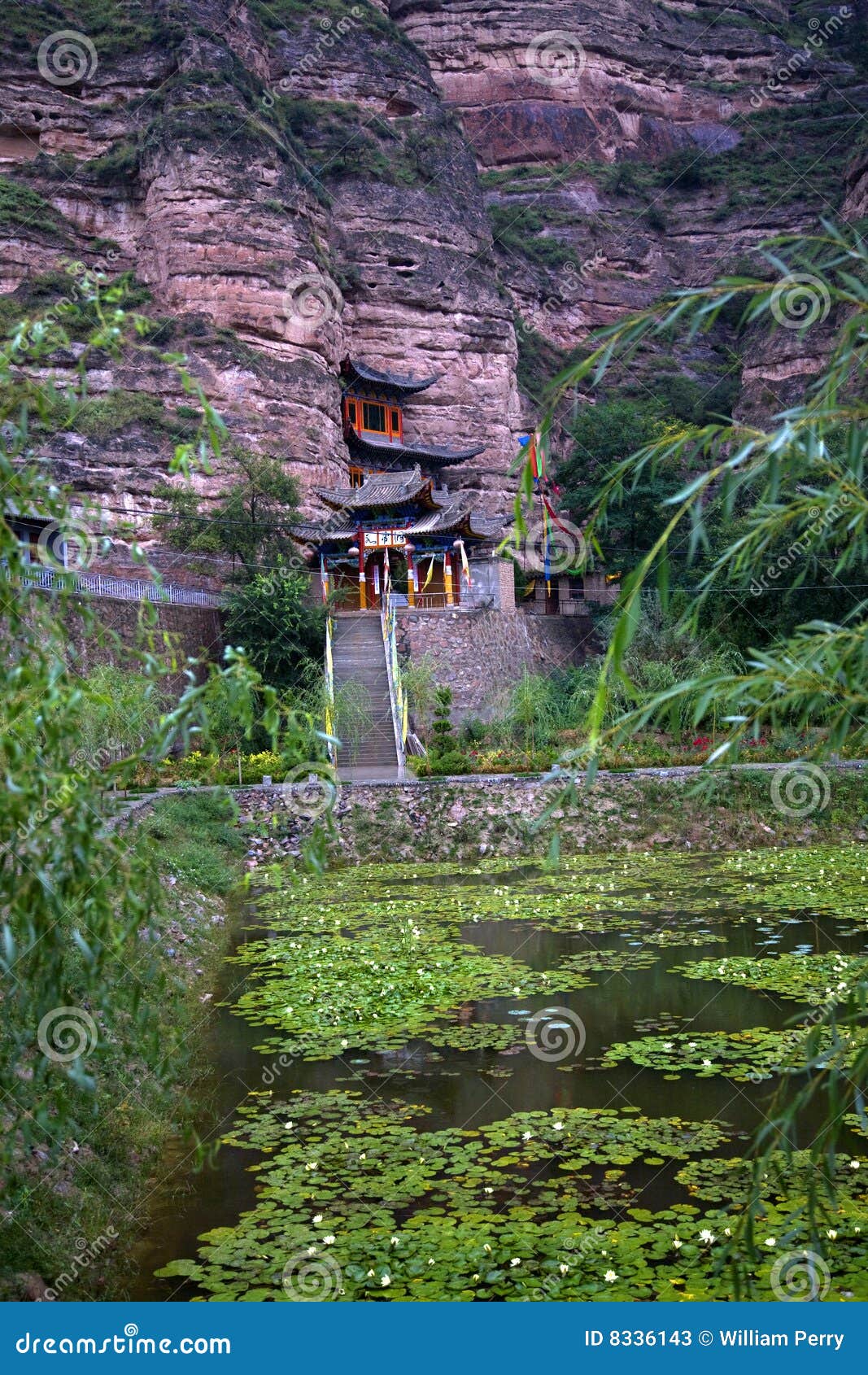 Binglin Si Buddhistischer TempelGarten China Stockbild