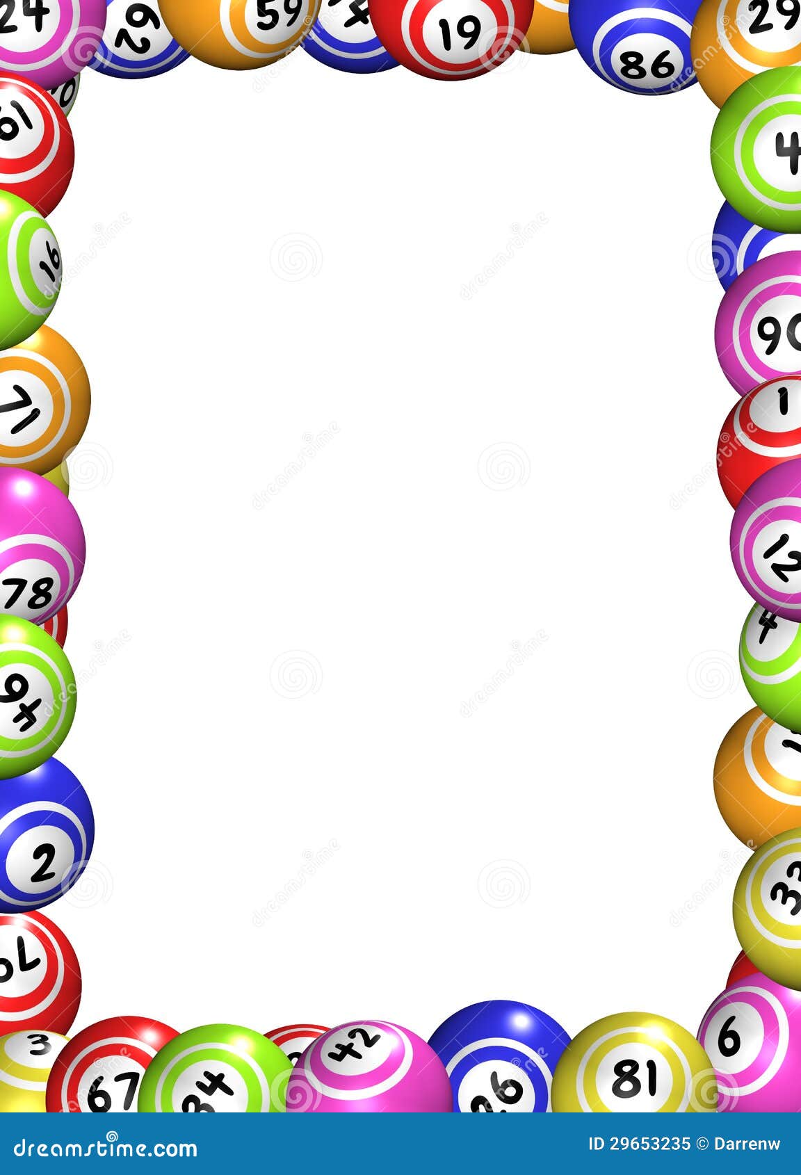 bingo balls frame