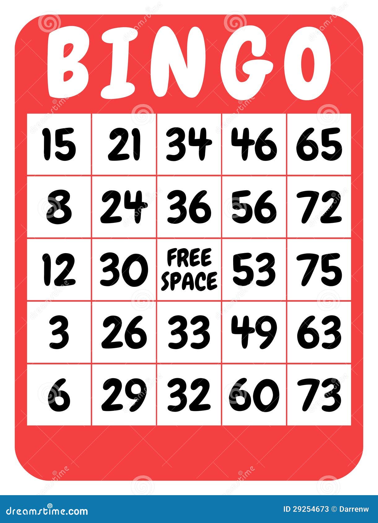 Bingo card stock illustration. Illustration of betting 29254673