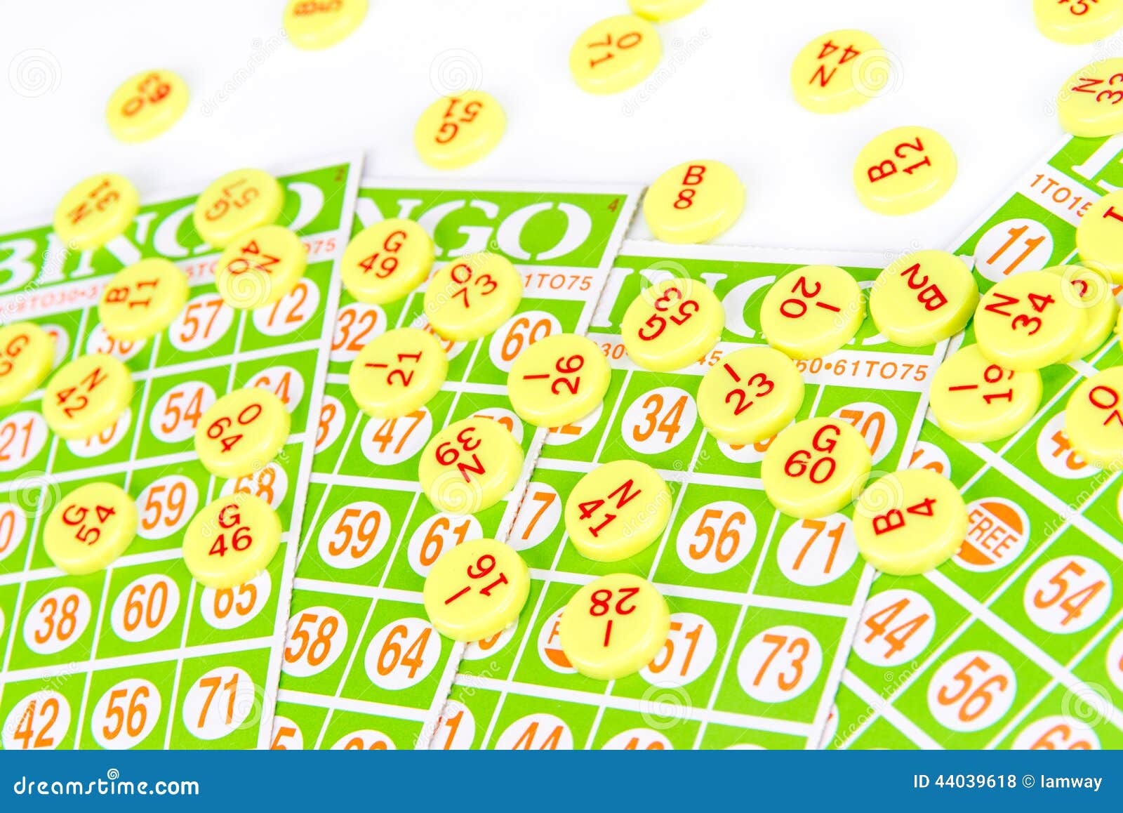 Bingo Card Arrange with Number Chip Stock Photo Image of life, board