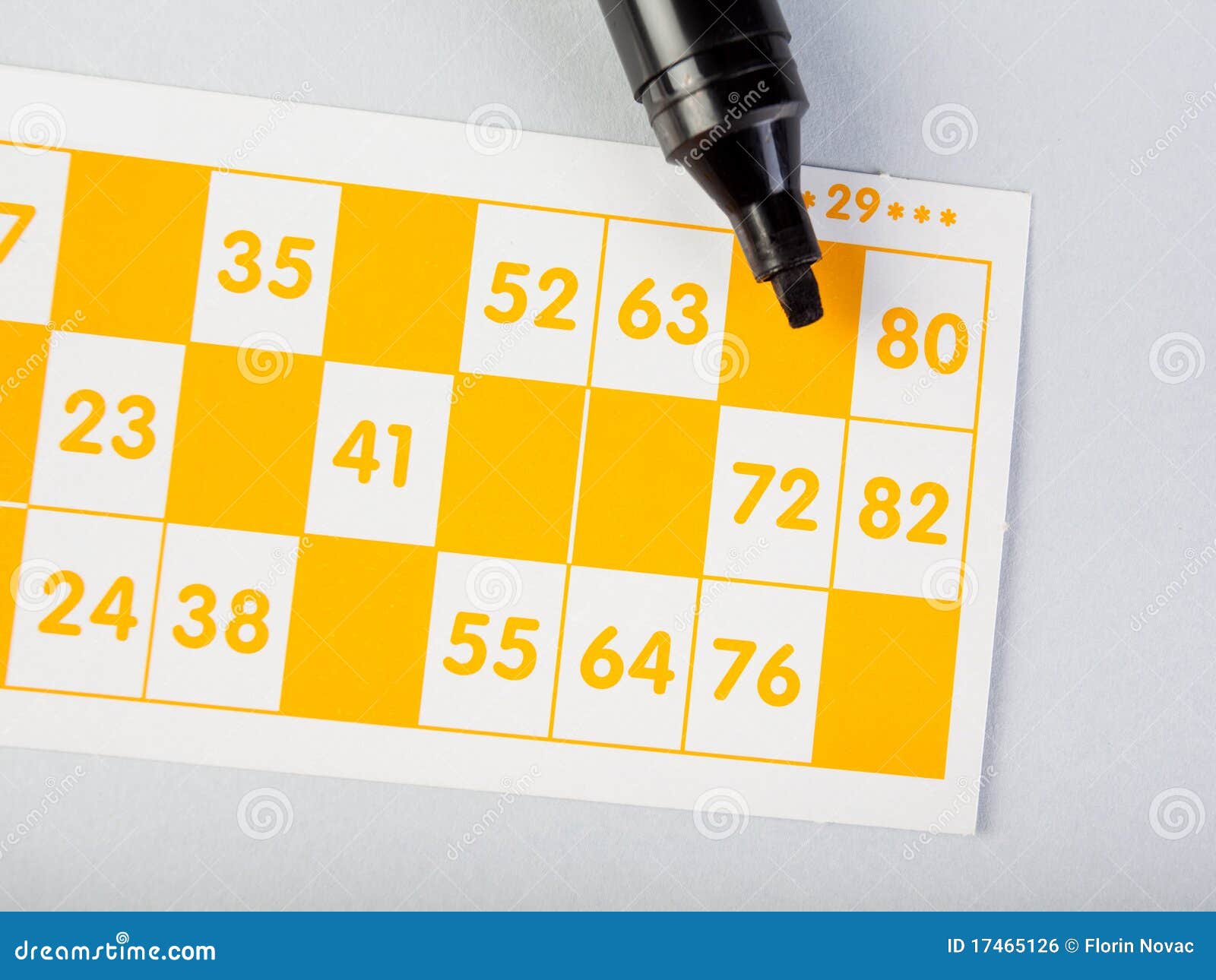 Bingo cards with marker stock photo. Image of casino 17465126