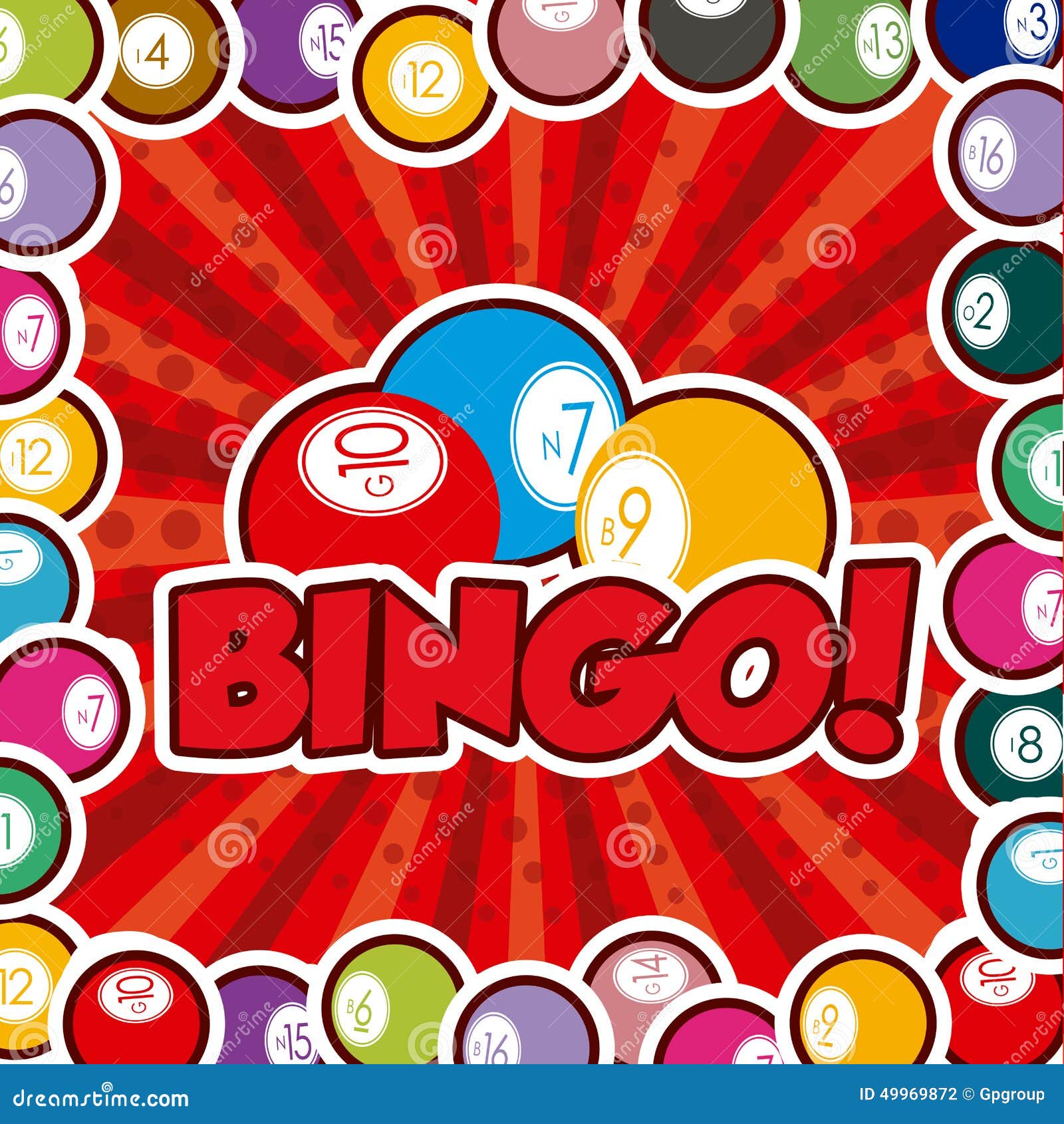 Bingo Design, Illustration. Stock Illustration - Illustration of game