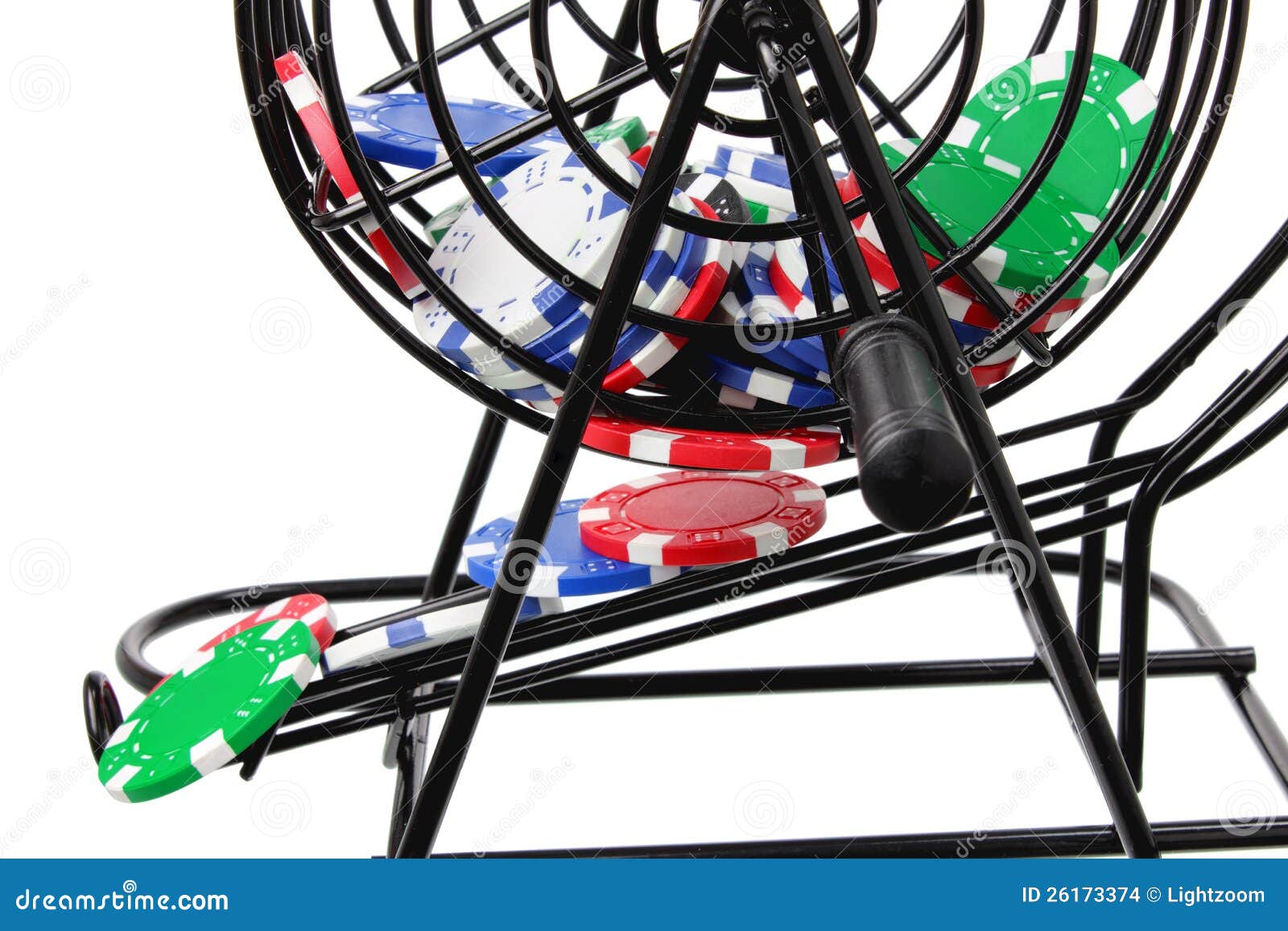Bingo Game Cage with Poker Chips Stock Photo Image of strategy, bingo
