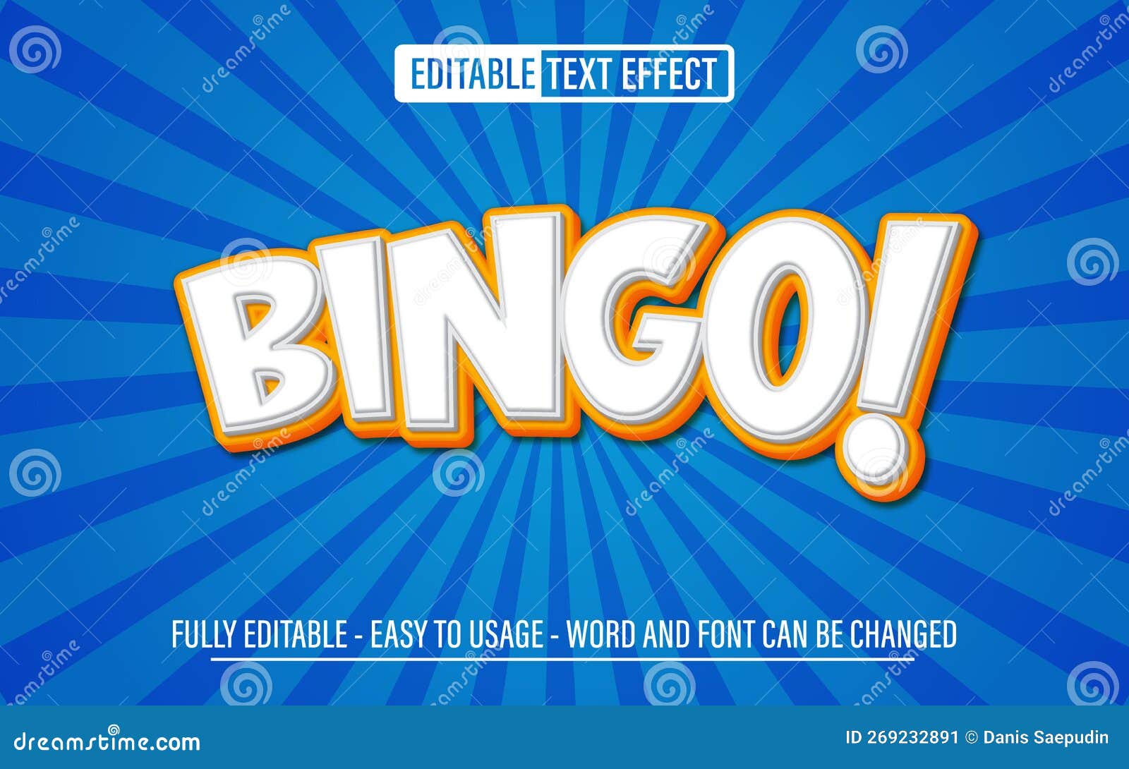 bingo jackpot 3d editable text effect