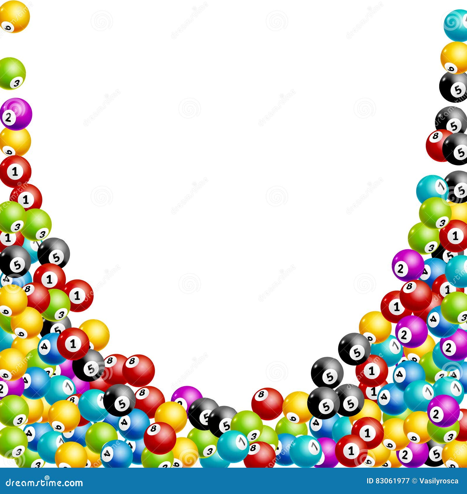Bingo Lottery Balls Numbers Background. Lottery Game Balls ...
