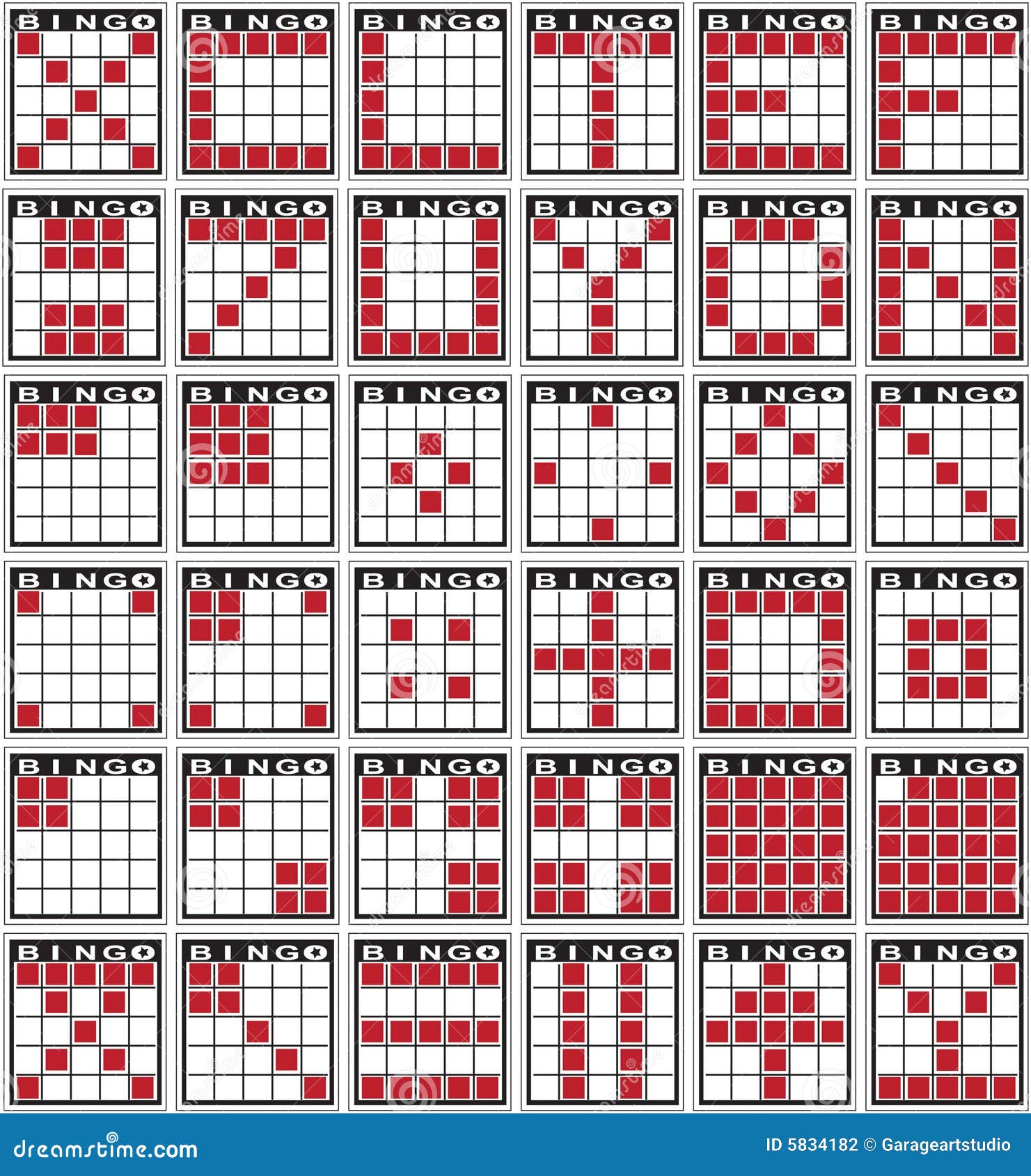 Bingo Patterns Stock Photography - Image: 5834182