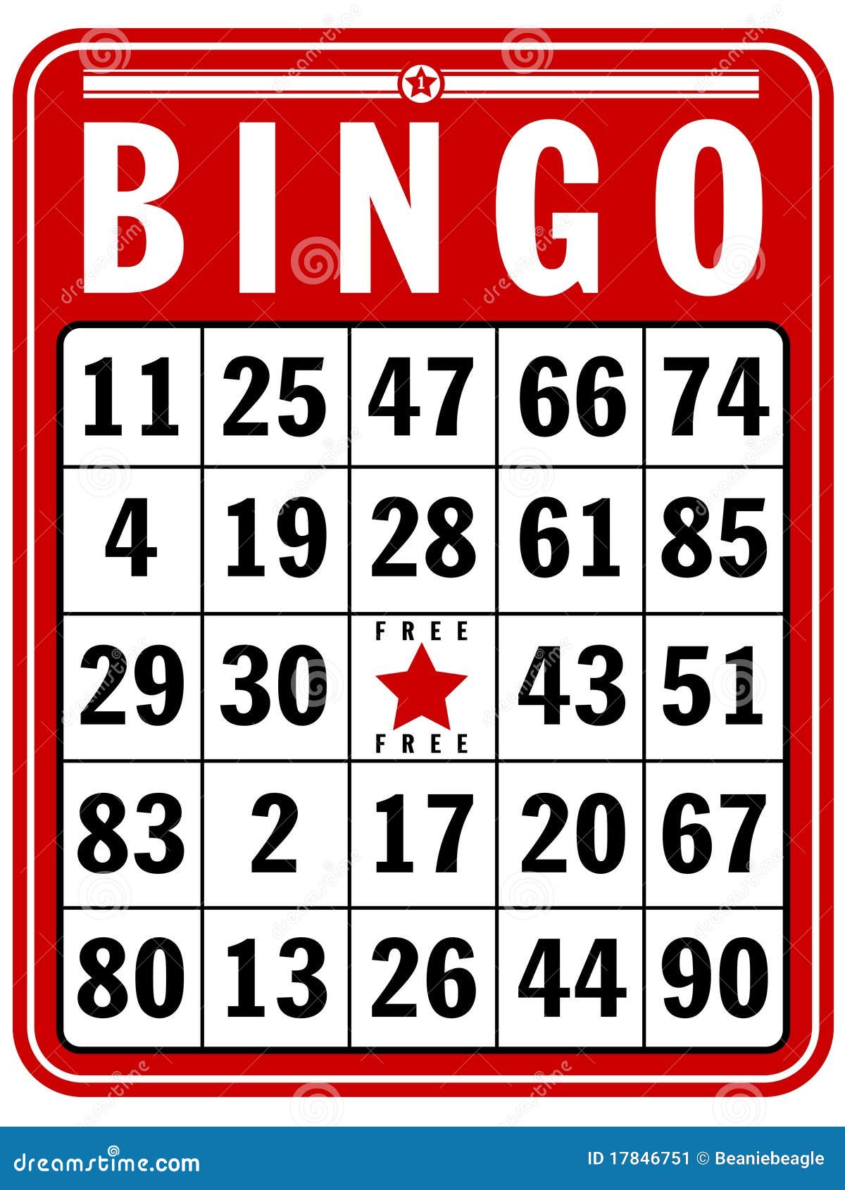 bingo score card