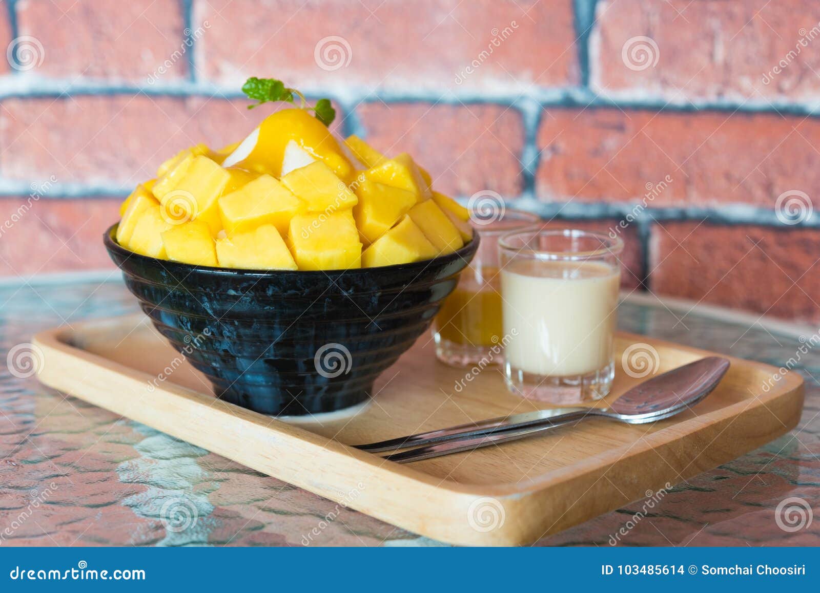 Bingsu Korea food stock photo. Image of cuisine, color - 103485614