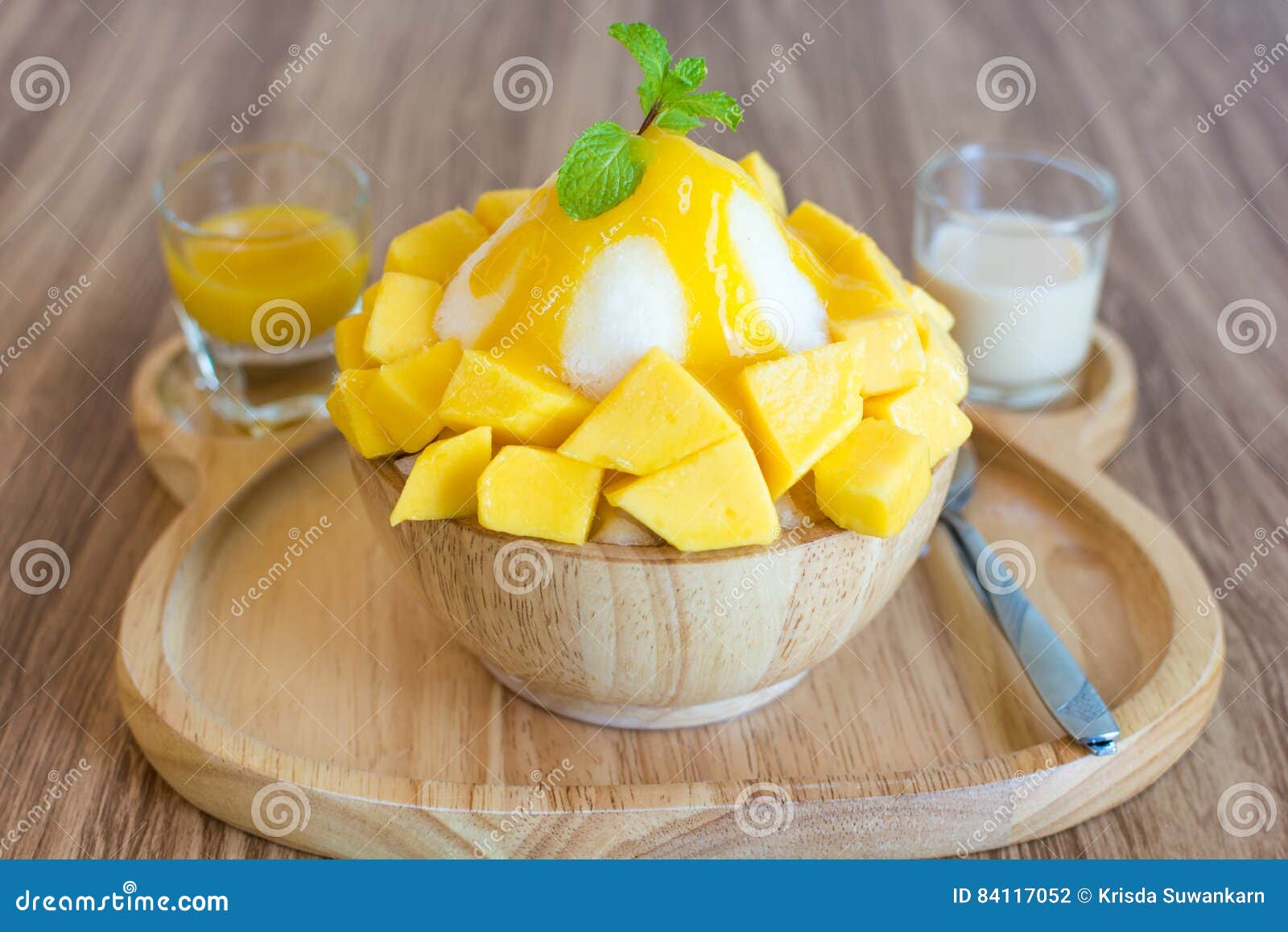 Bingsu mango stock photo. Image of served, food, korean - 84117052