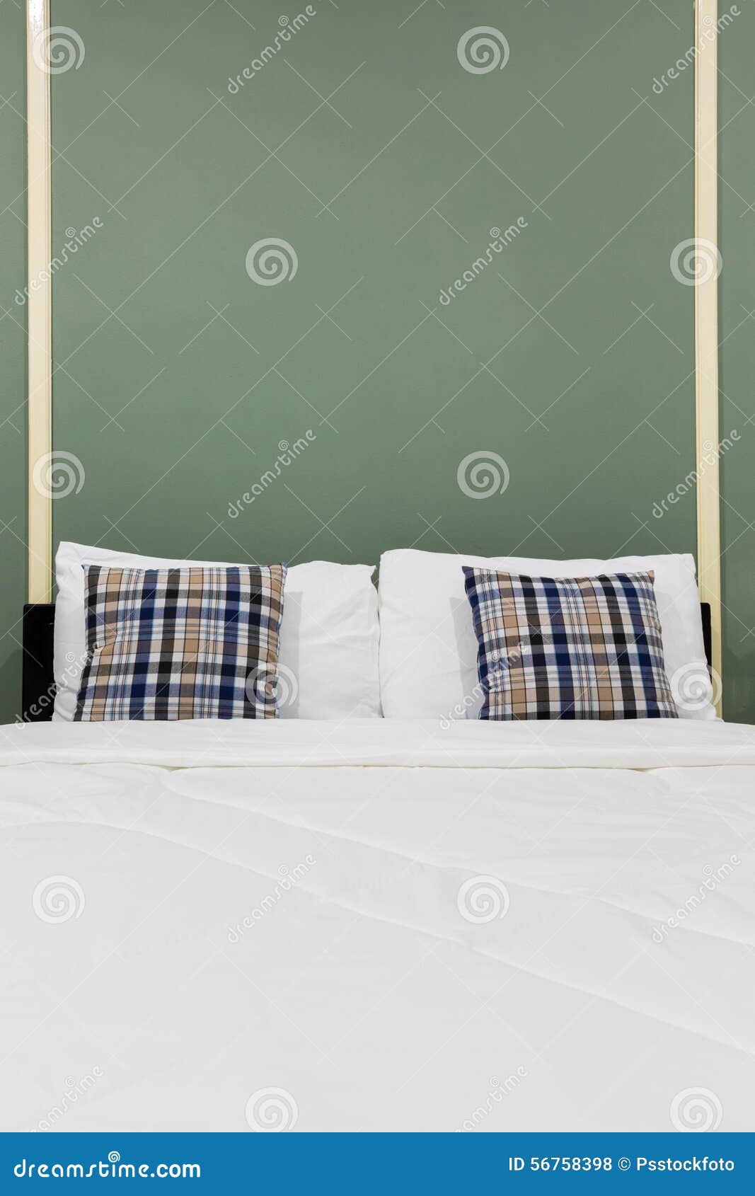 Binnenland van groene slaapkamer stock foto afbeelding: 56758398