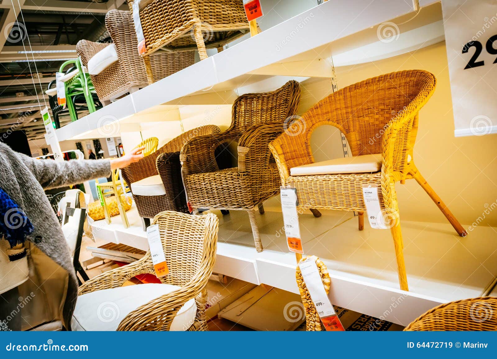 Binnenland van grote ikea opslag met een brede waaier van ...