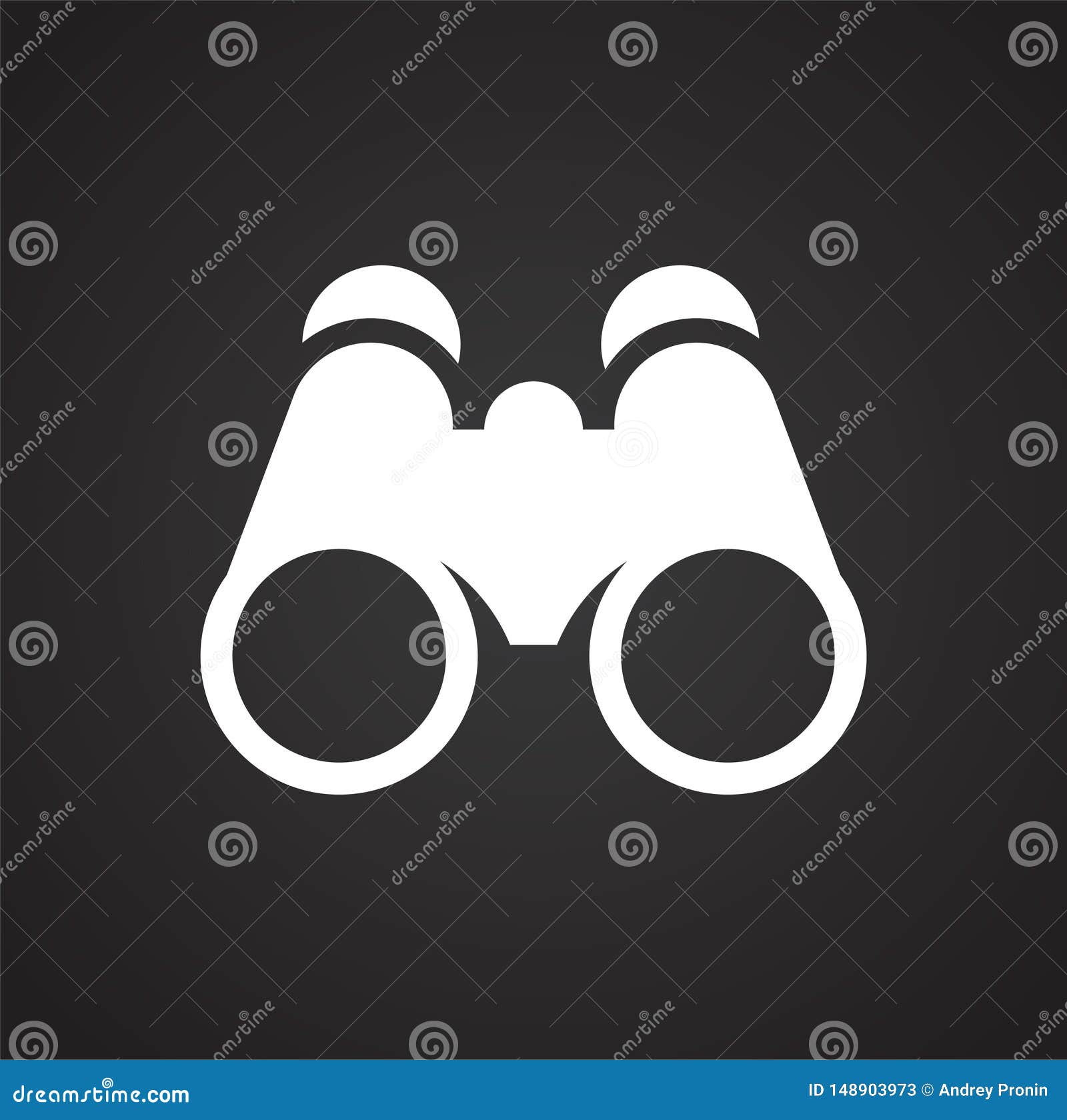 binocular icon on background for graphic and web . simple  sign. internet concept  for website button