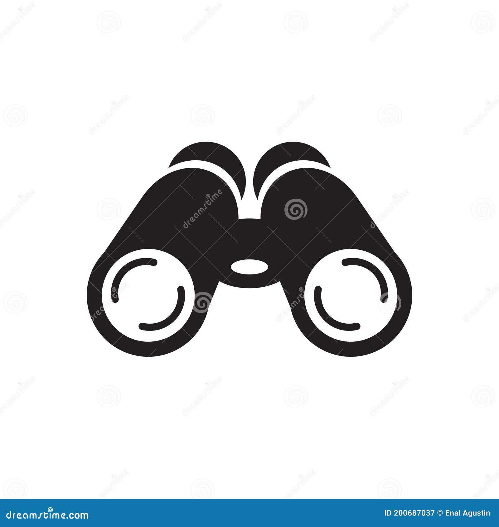 Binocular Icon Logo Design Template Stock Vector Illustration of view