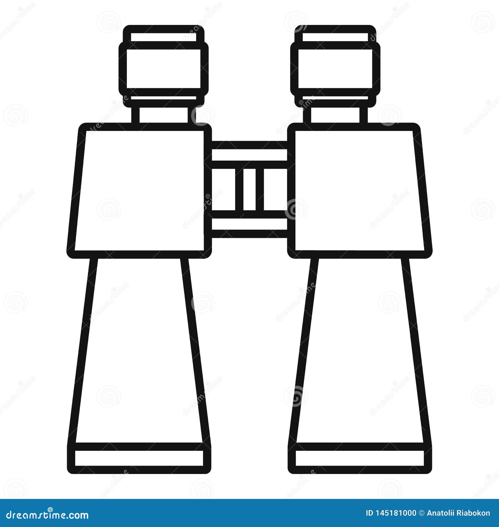 Binocular Toy Icon, Outline Style Stock Vector Illustration of