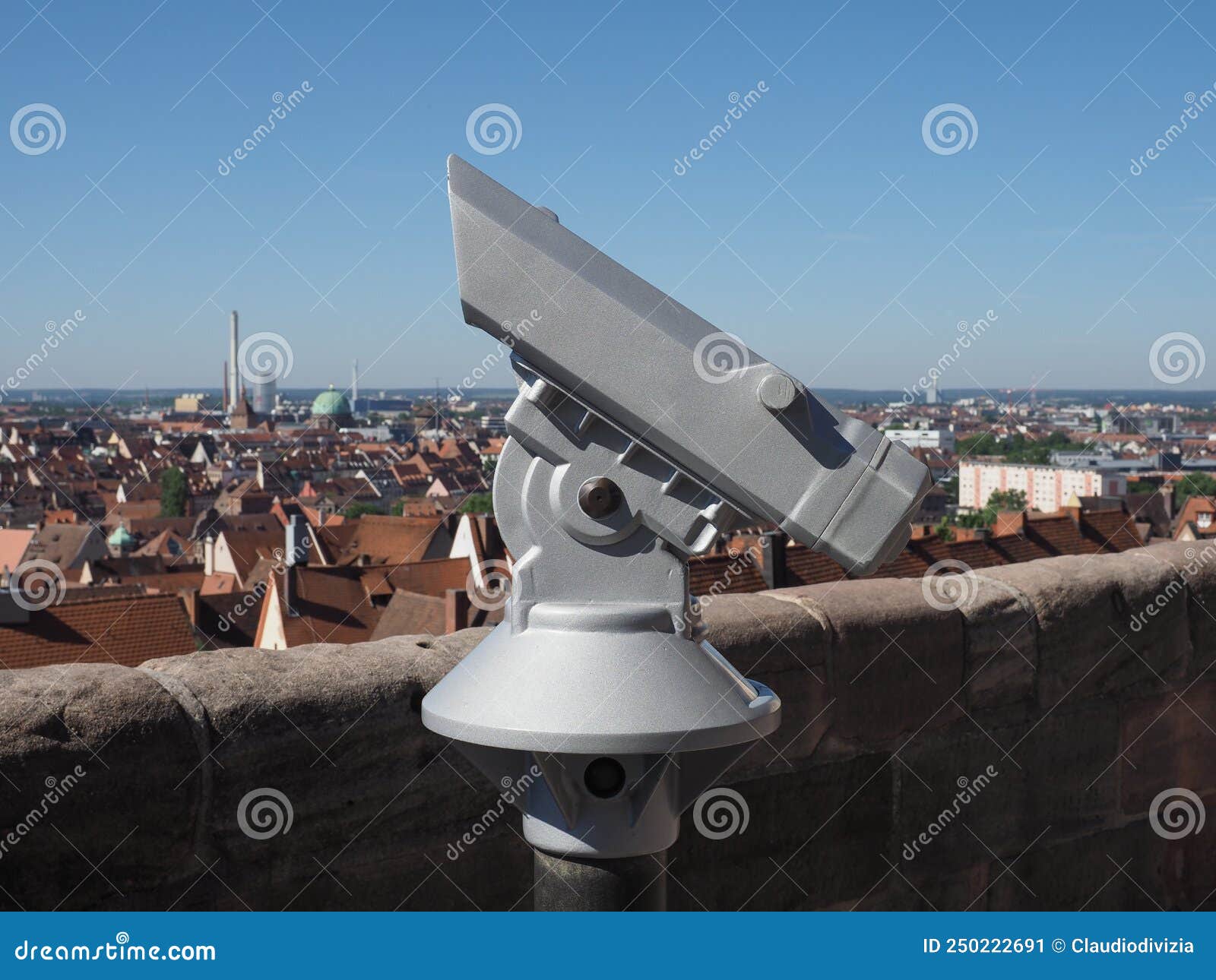 Binocular at Viewing Platform Stock Image Image of panoramic, scene