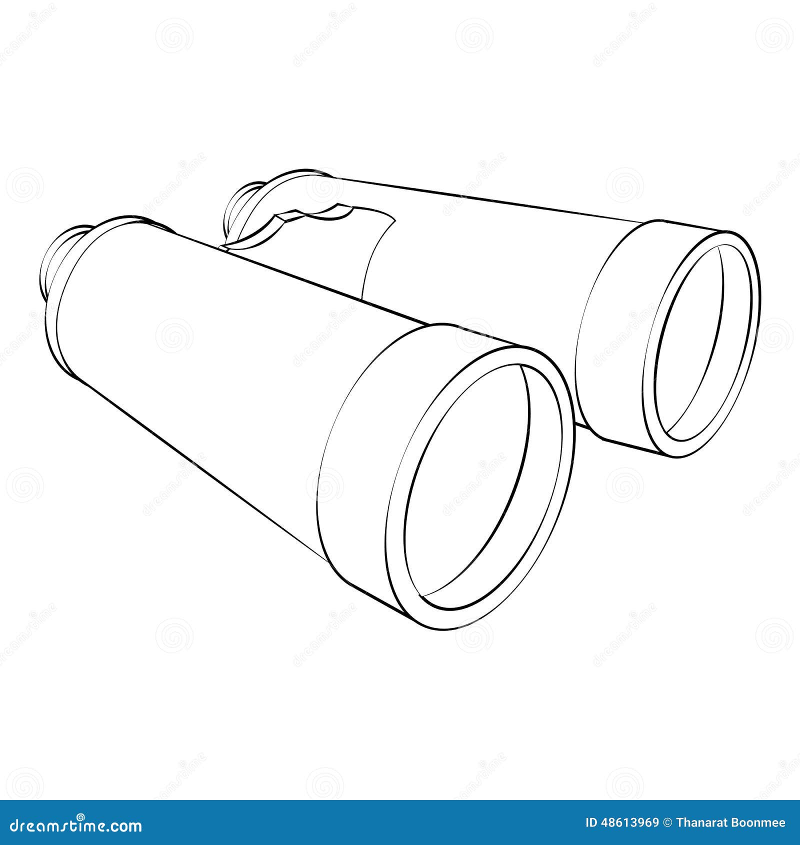 Binoculars stock vector. Illustration of black, white 48613969