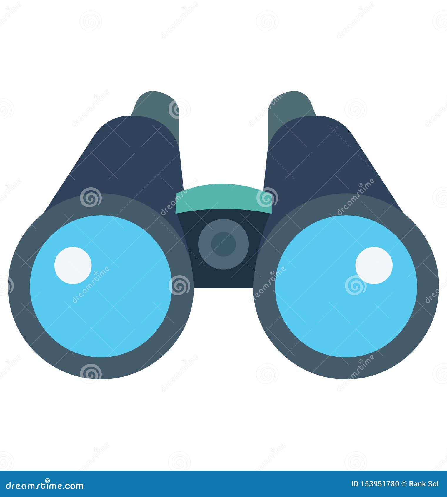 binoculars color  icon which can easily modify or edit