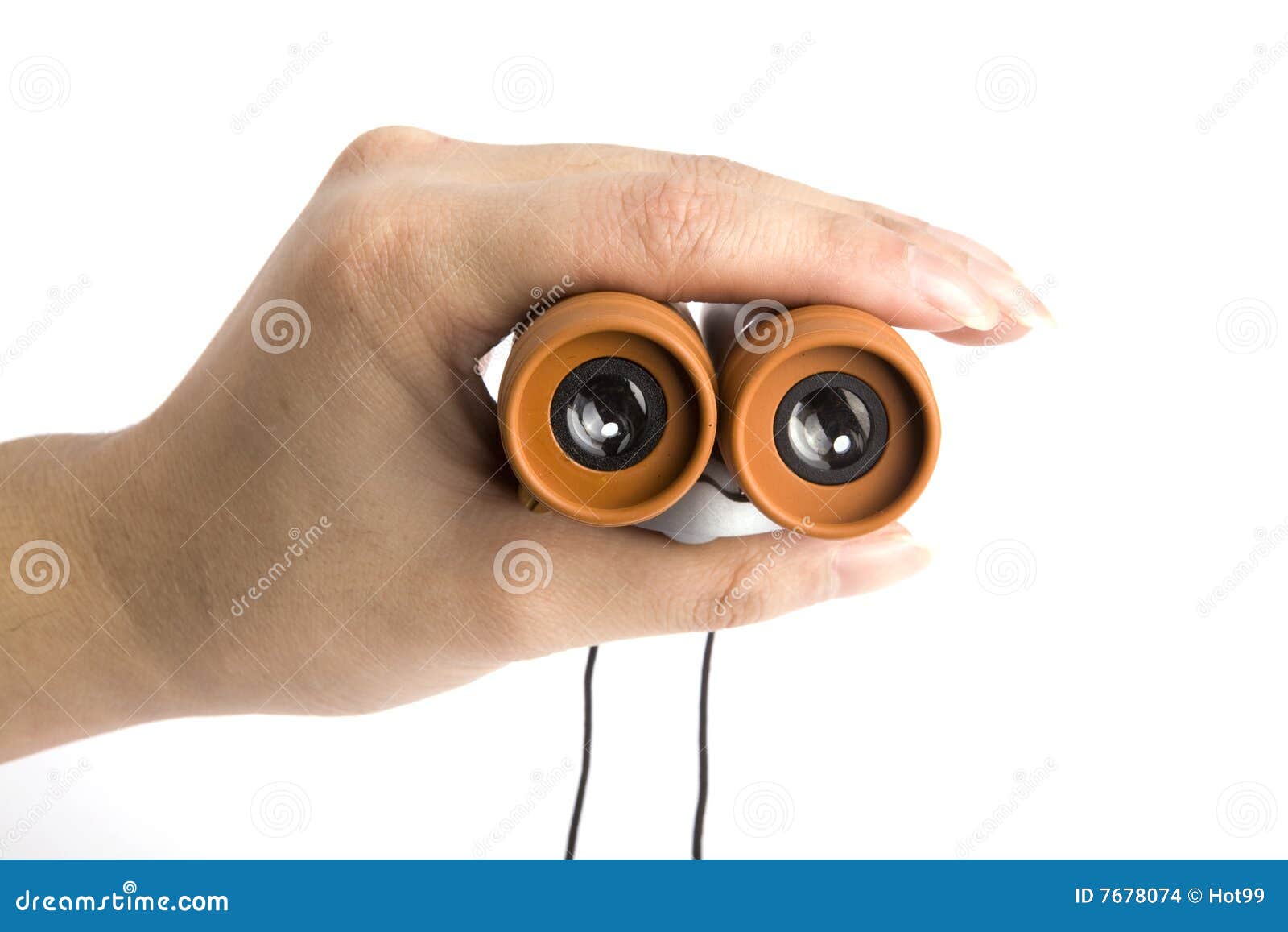 Binoculars in hand stock photo. Image of metal, distance 7678074