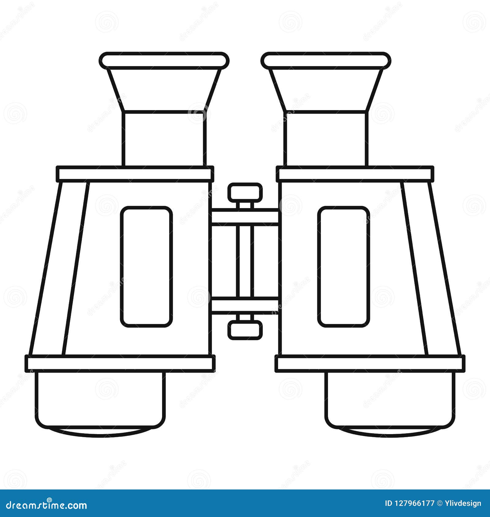 Binoculars Icon, Outline Style Stock Illustration Illustration of
