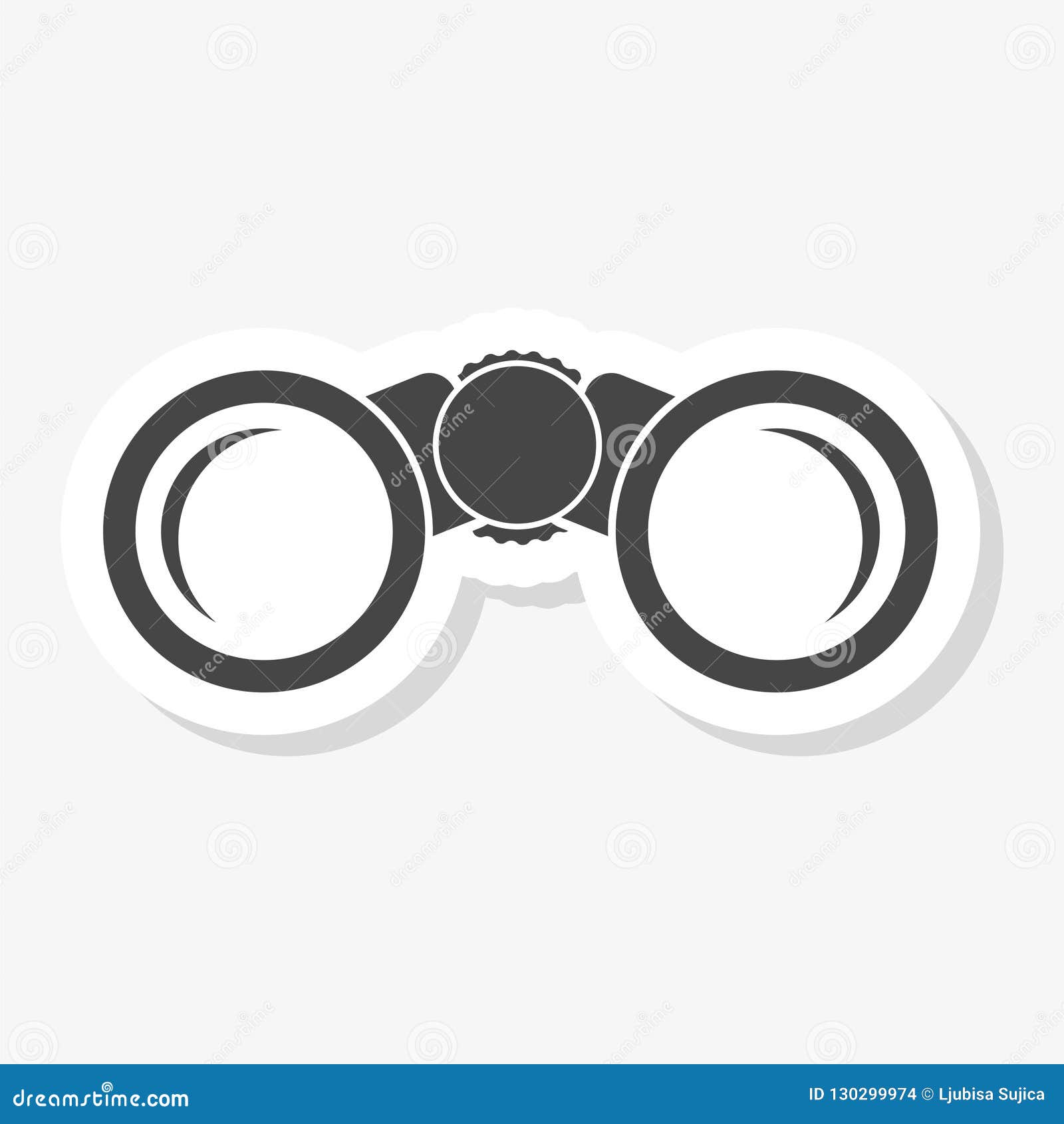 Binoculars Logo, Binocular Sticker Stock Vector Illustration of light