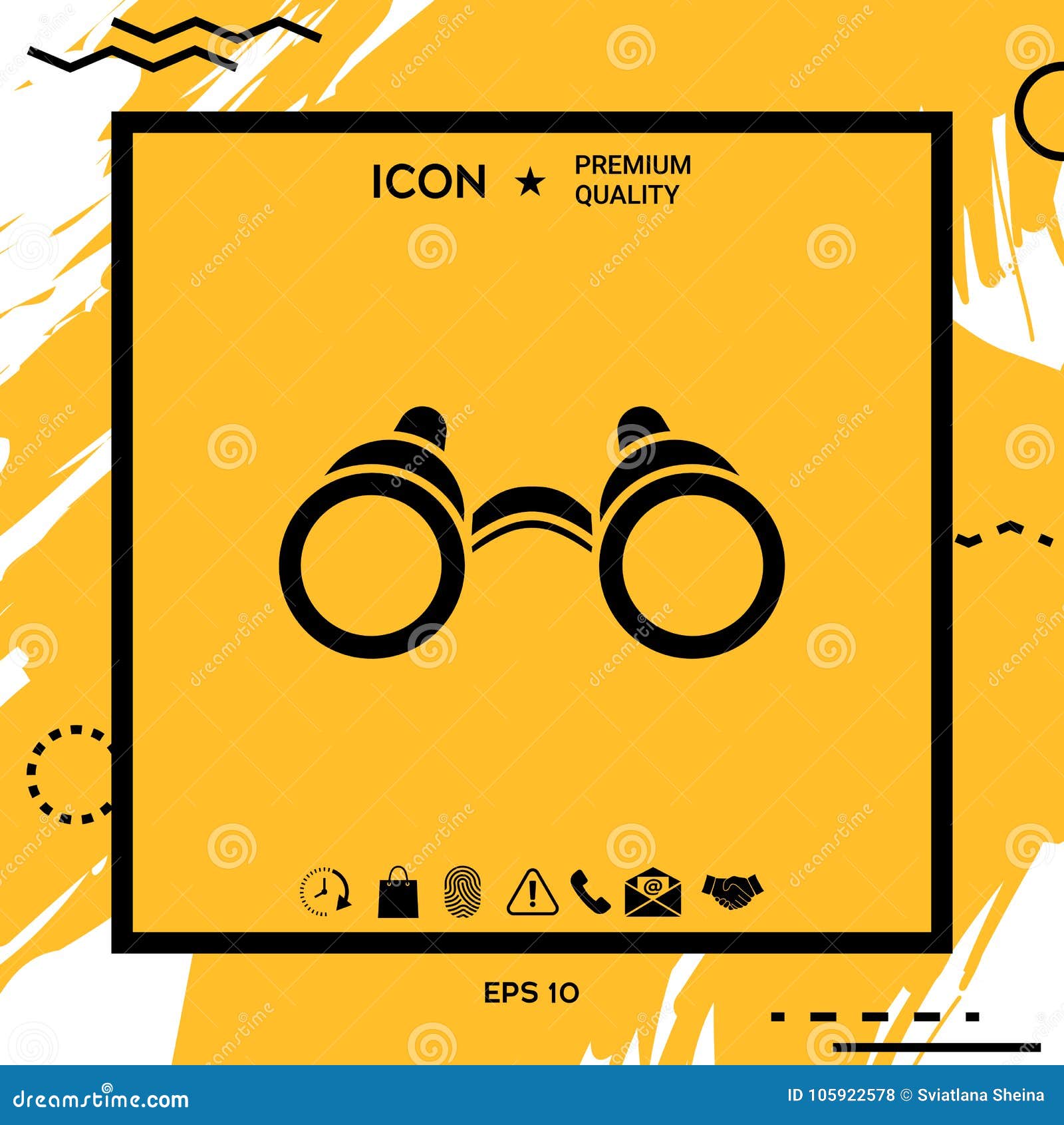 Binoculars symbol icon stock vector. Illustration of explore 105922578