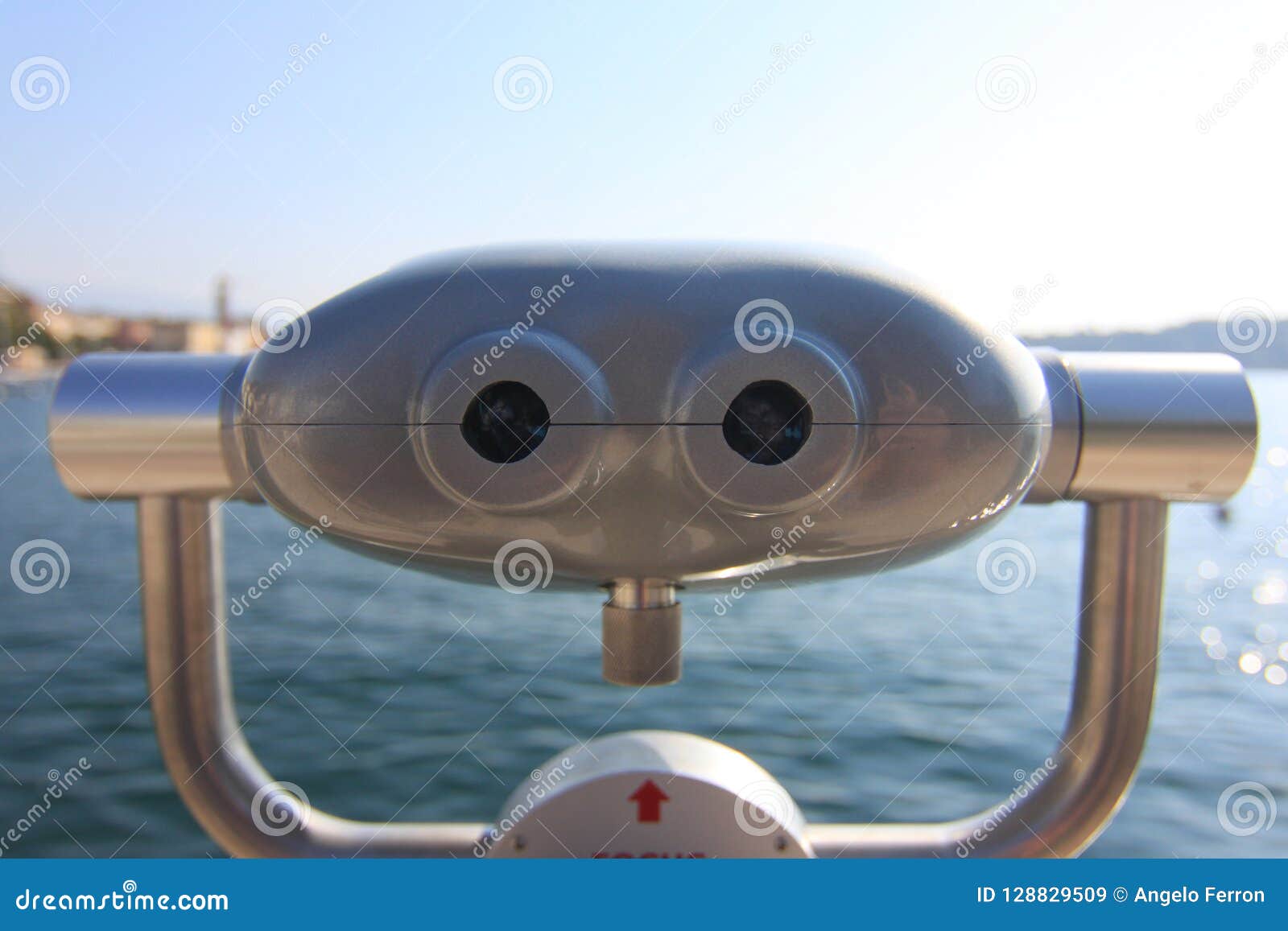 binoculars to observe panorama of salÃÂ² brescia italy