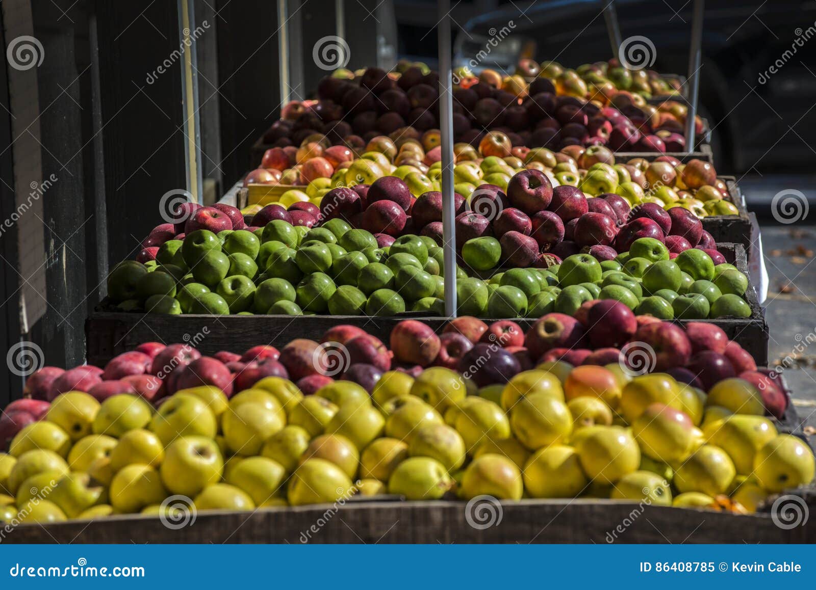Bins of apples stock image. Image of macintosh, granny 86408785