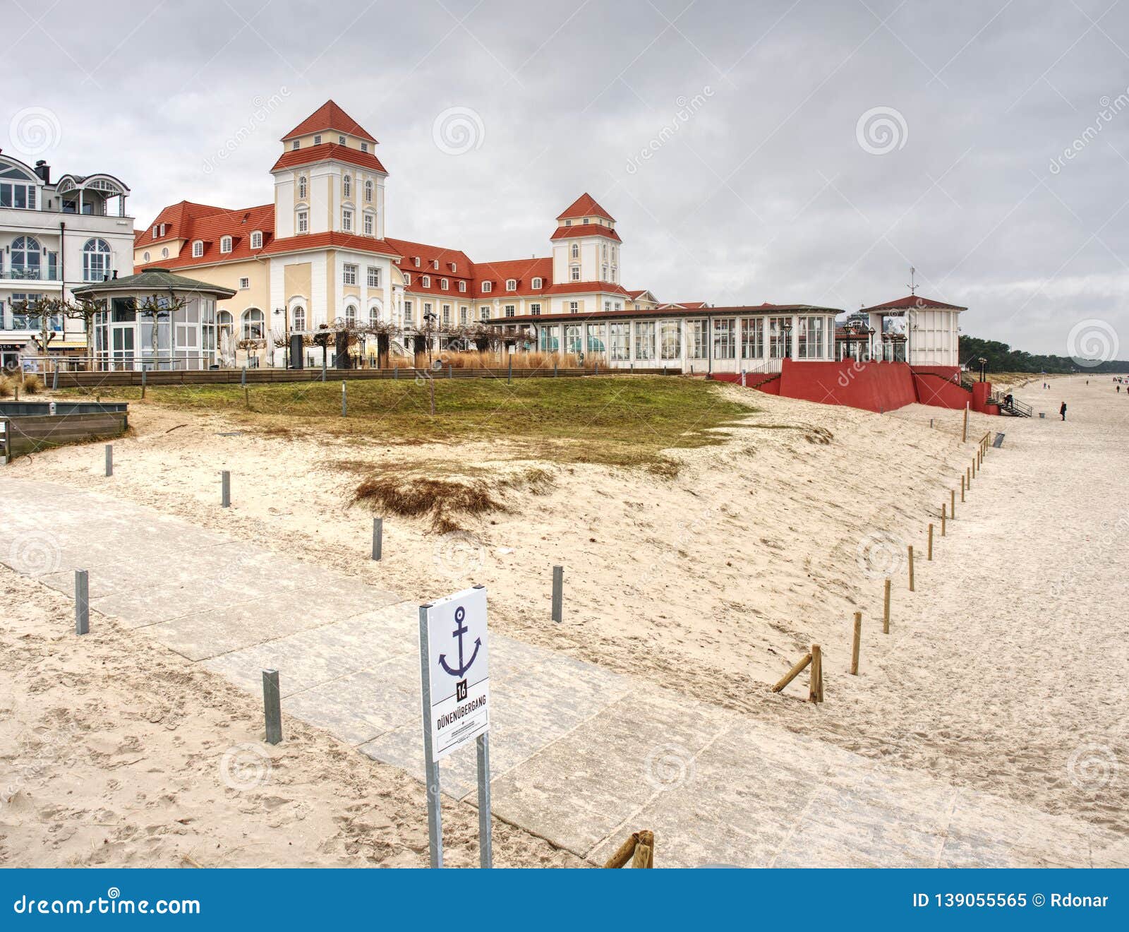 binz germany 27th january 2018 kurhaus with promenade editorial binz germany 27th january 2018 kurhaus with promenade editorial