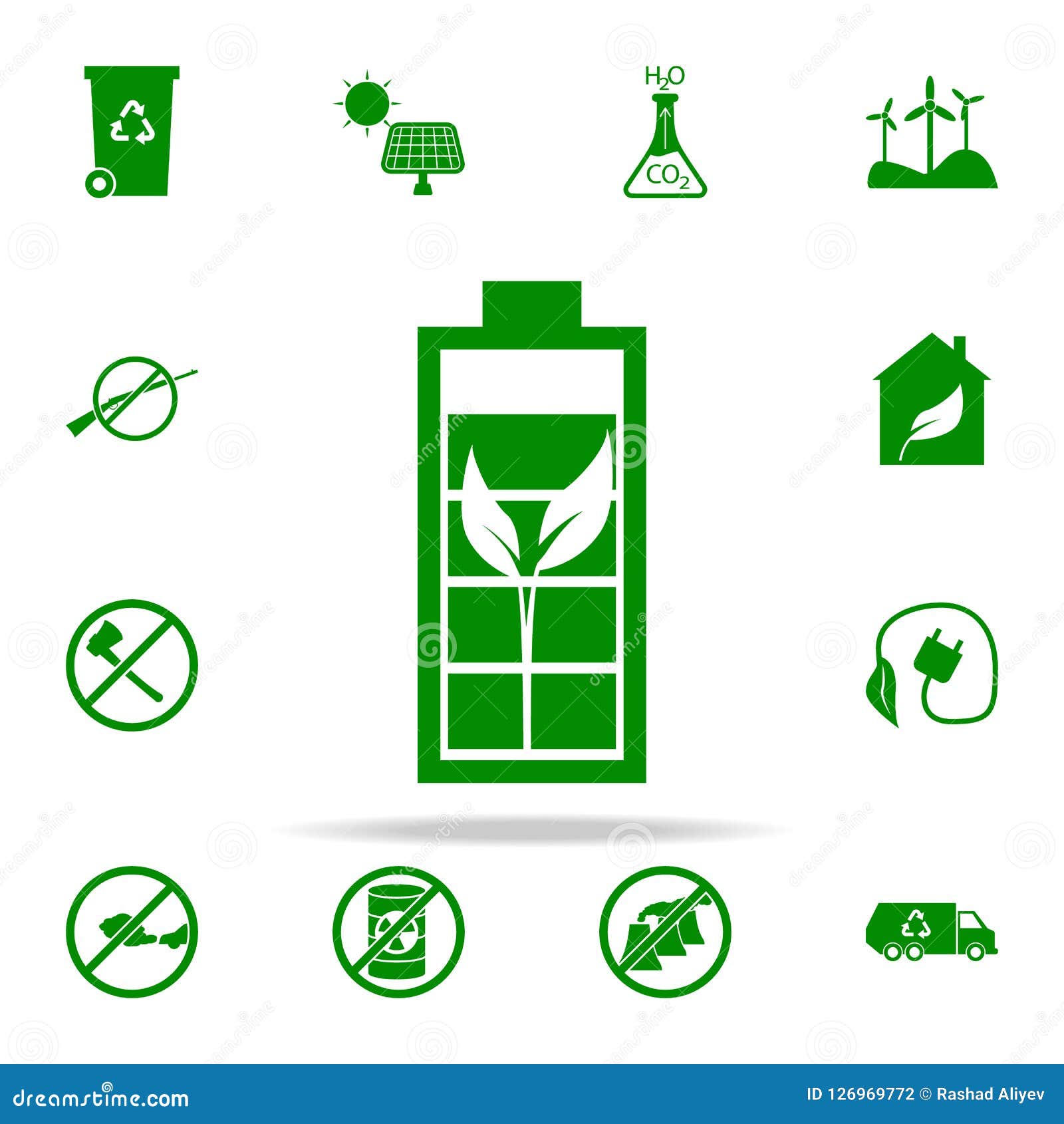 bio battery green icon. greenpeace icons universal set for web and mobile