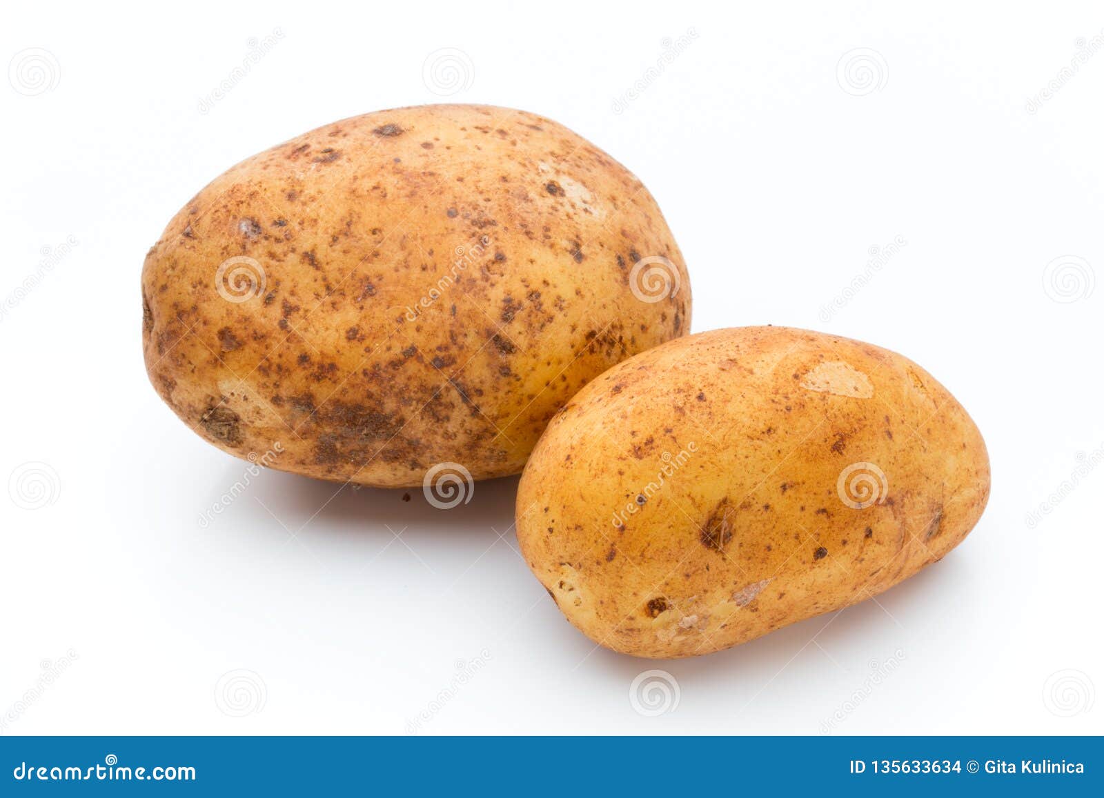 A Bio Russet Potato Isolated White Background Stock Photo Image of