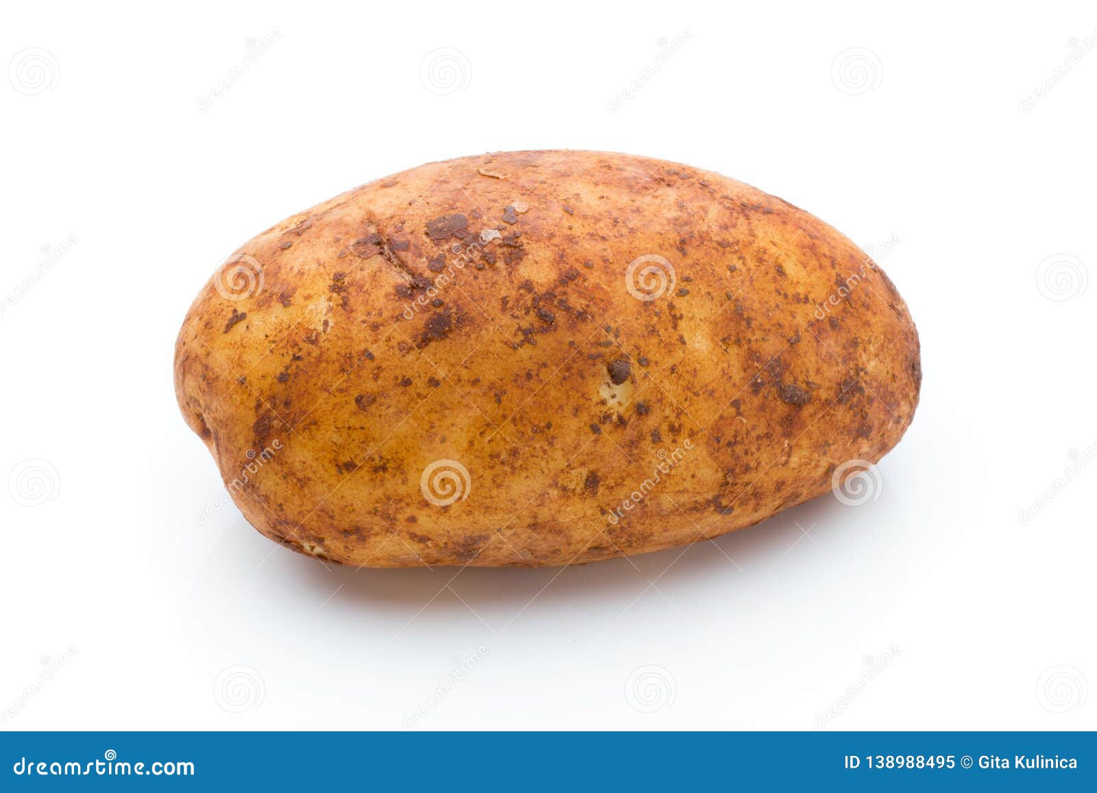 A Bio Russet Potato Isolated White Background Stock Image Image of