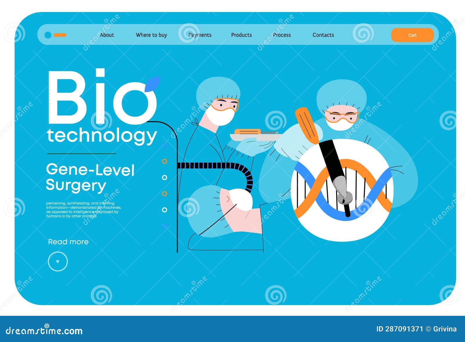 bio technology flat  