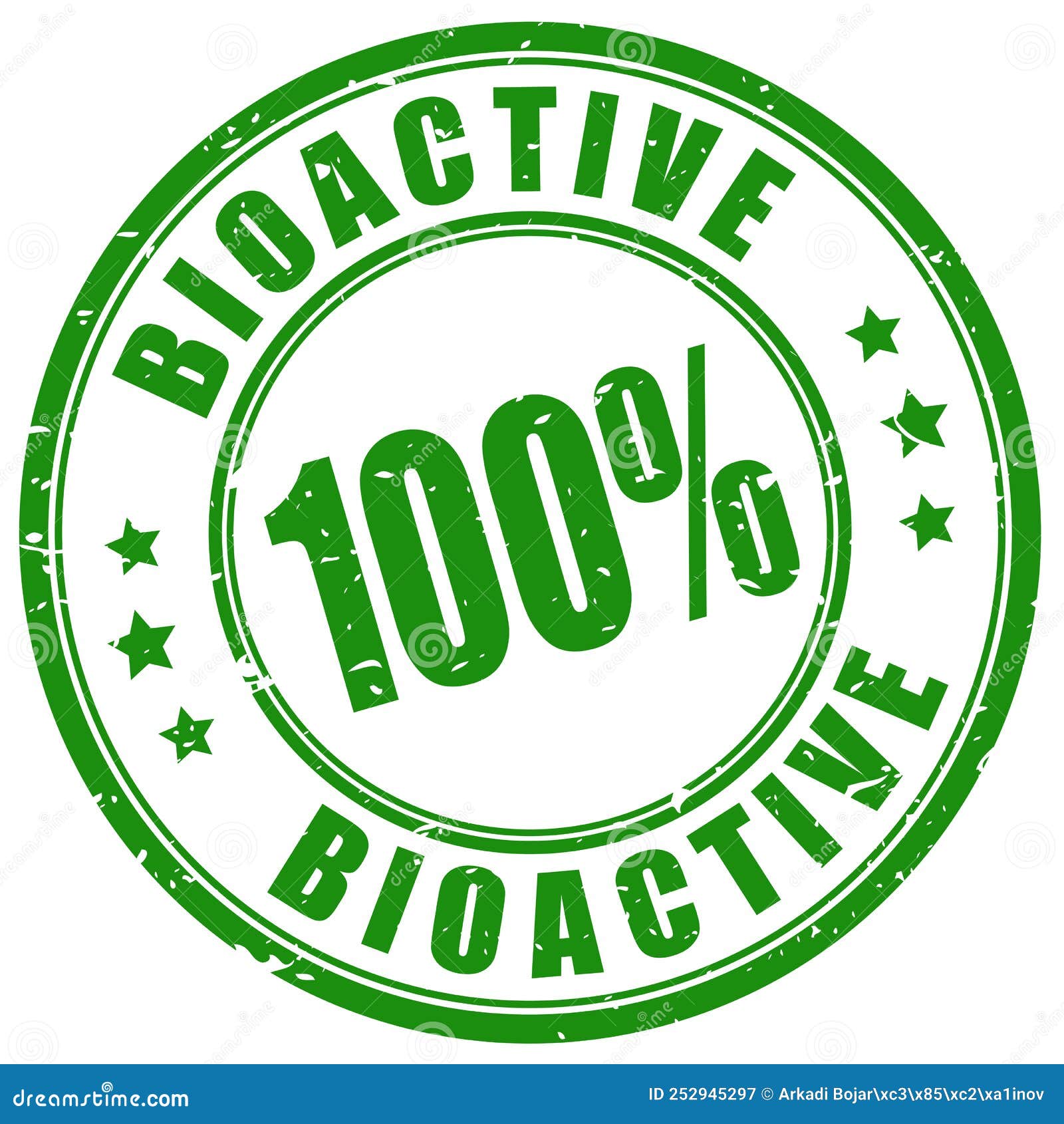 bioactive green stamp