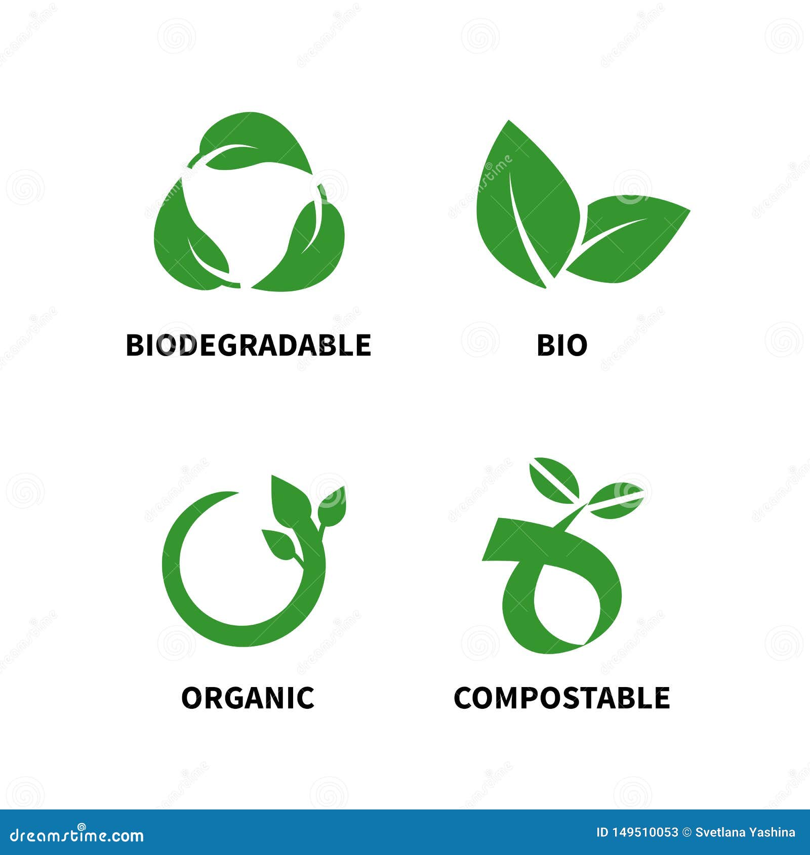 biodegradable and compostable concept reduce reuse recycle  