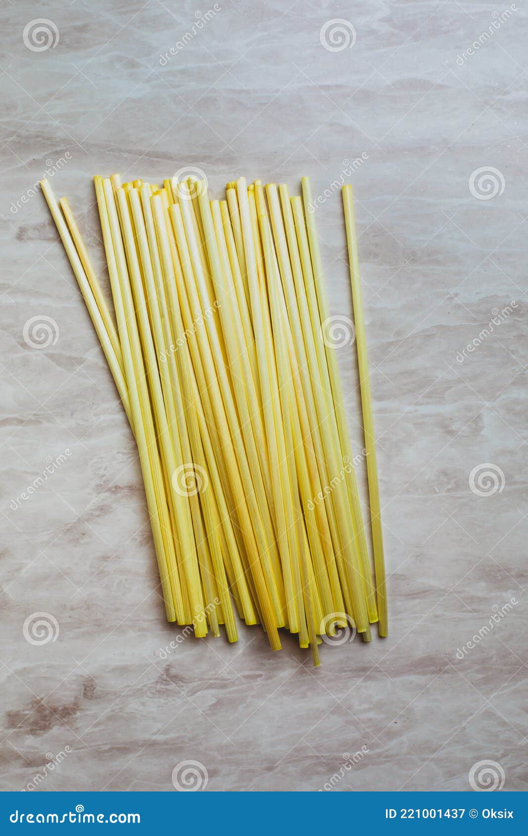 Biodegradable Compostable Natural Straws, Made from Wheat Stock Image