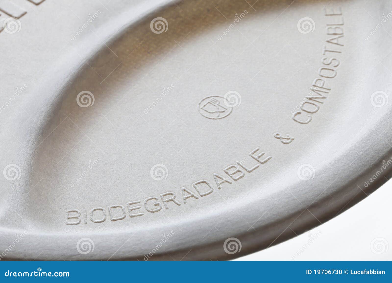 Biodegradable and Compostable Paper Plate Stock Photo Image of