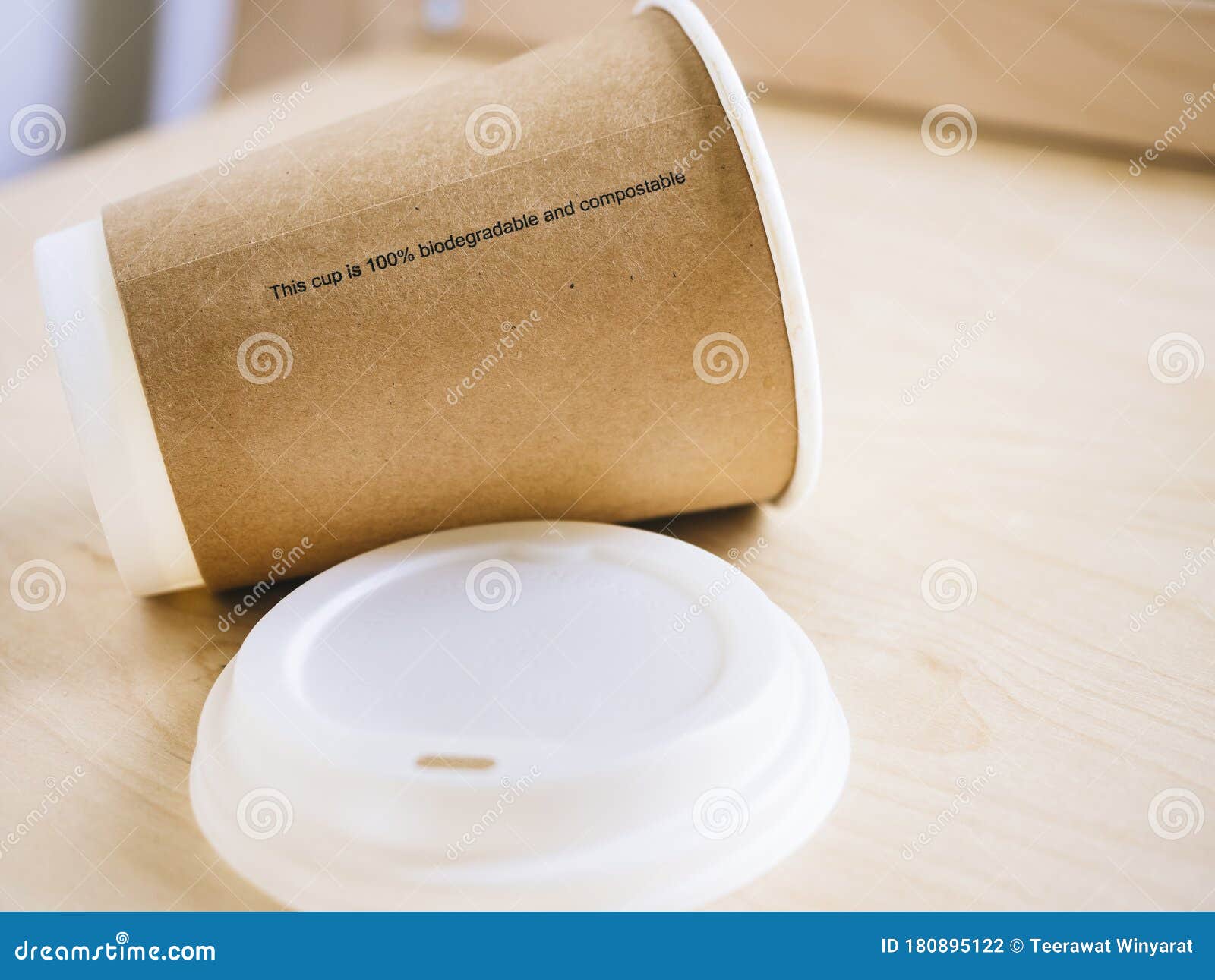 Biodegradable Cup Paper Coffee Cup Recycle Disposable Compostable Stock