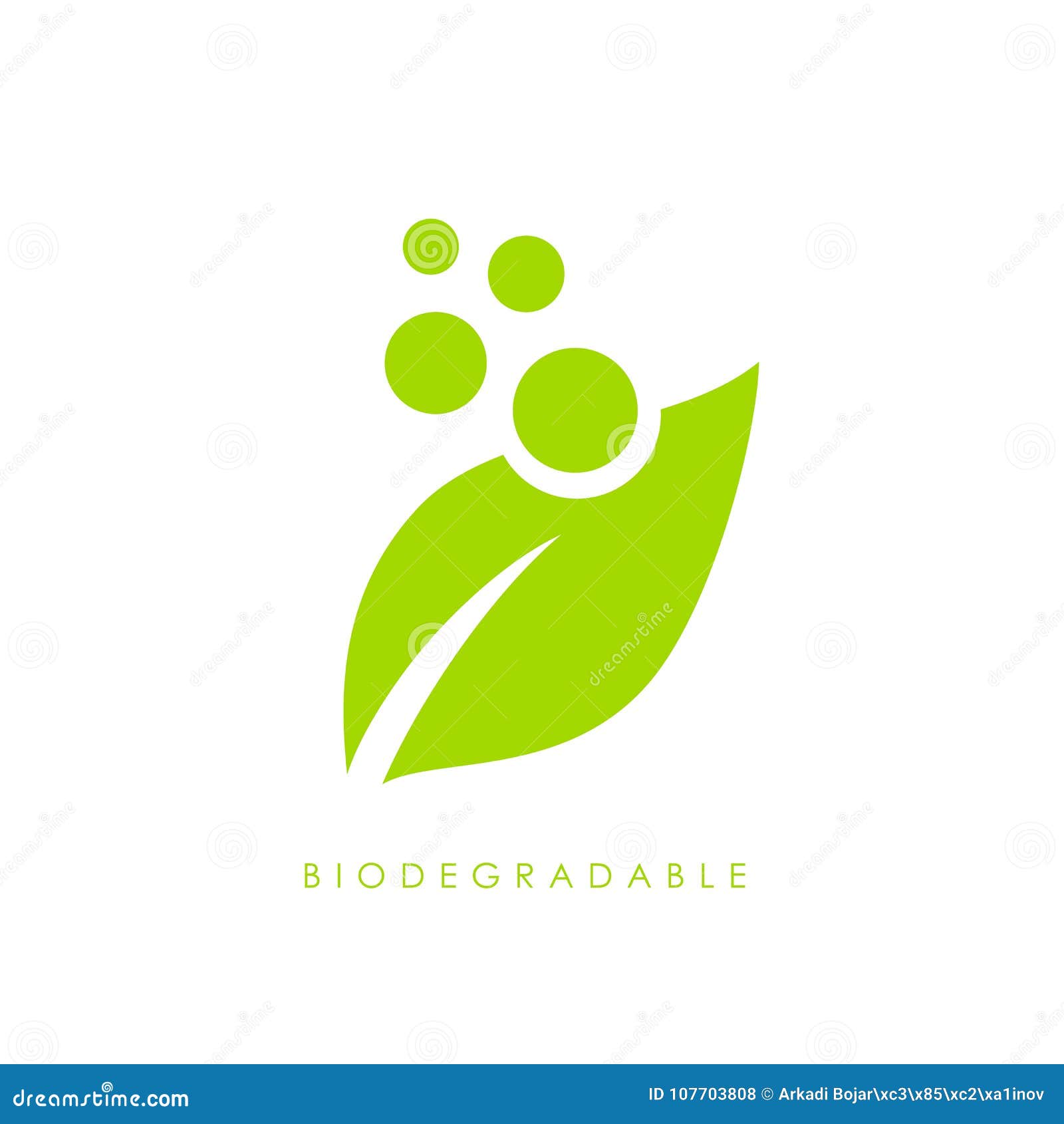 biodegradable green leaf  logo
